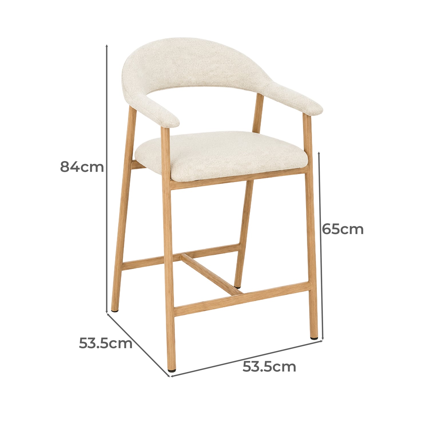 65cm Palmera I Upholstered Bar Stools