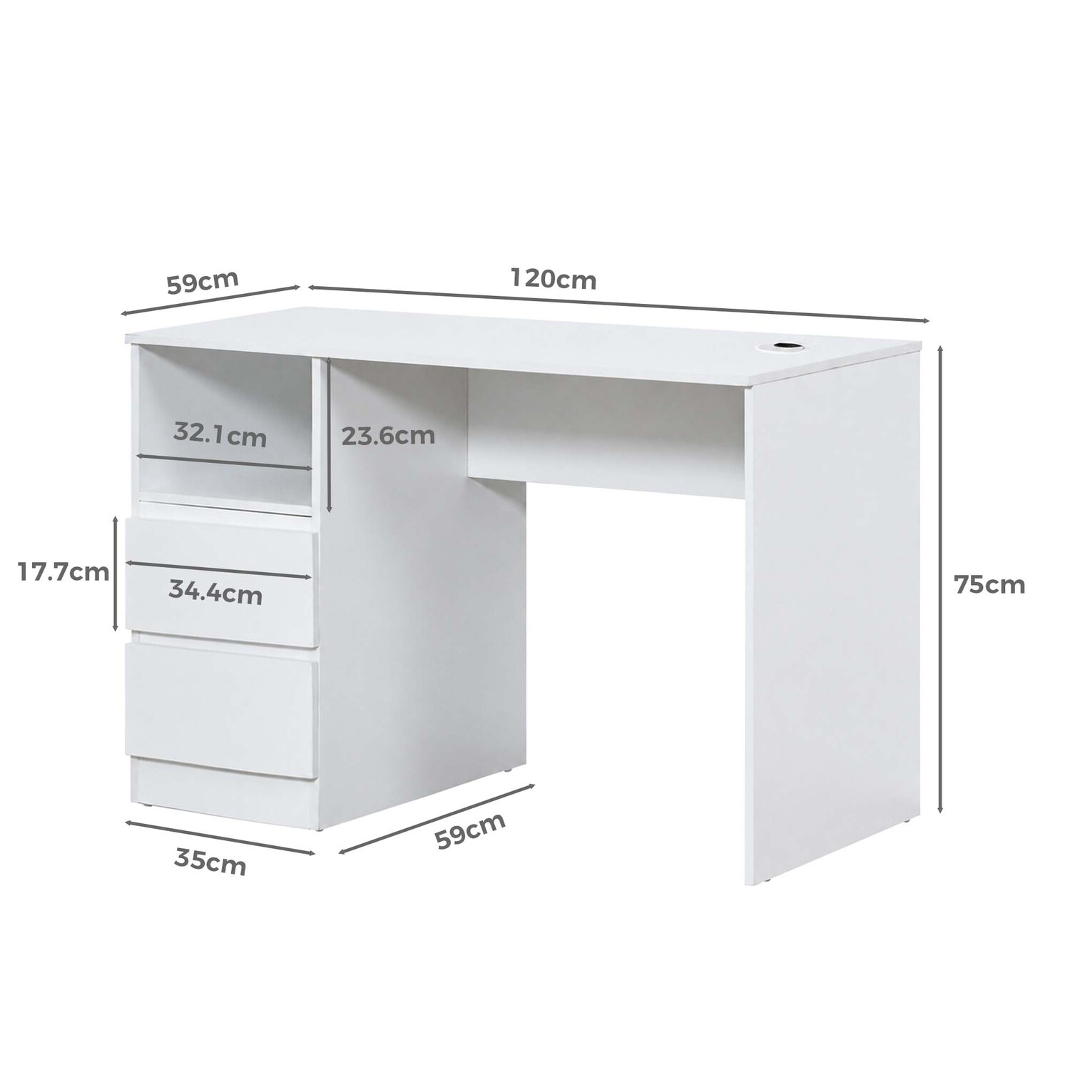 Tamara 2 Drawer Desk