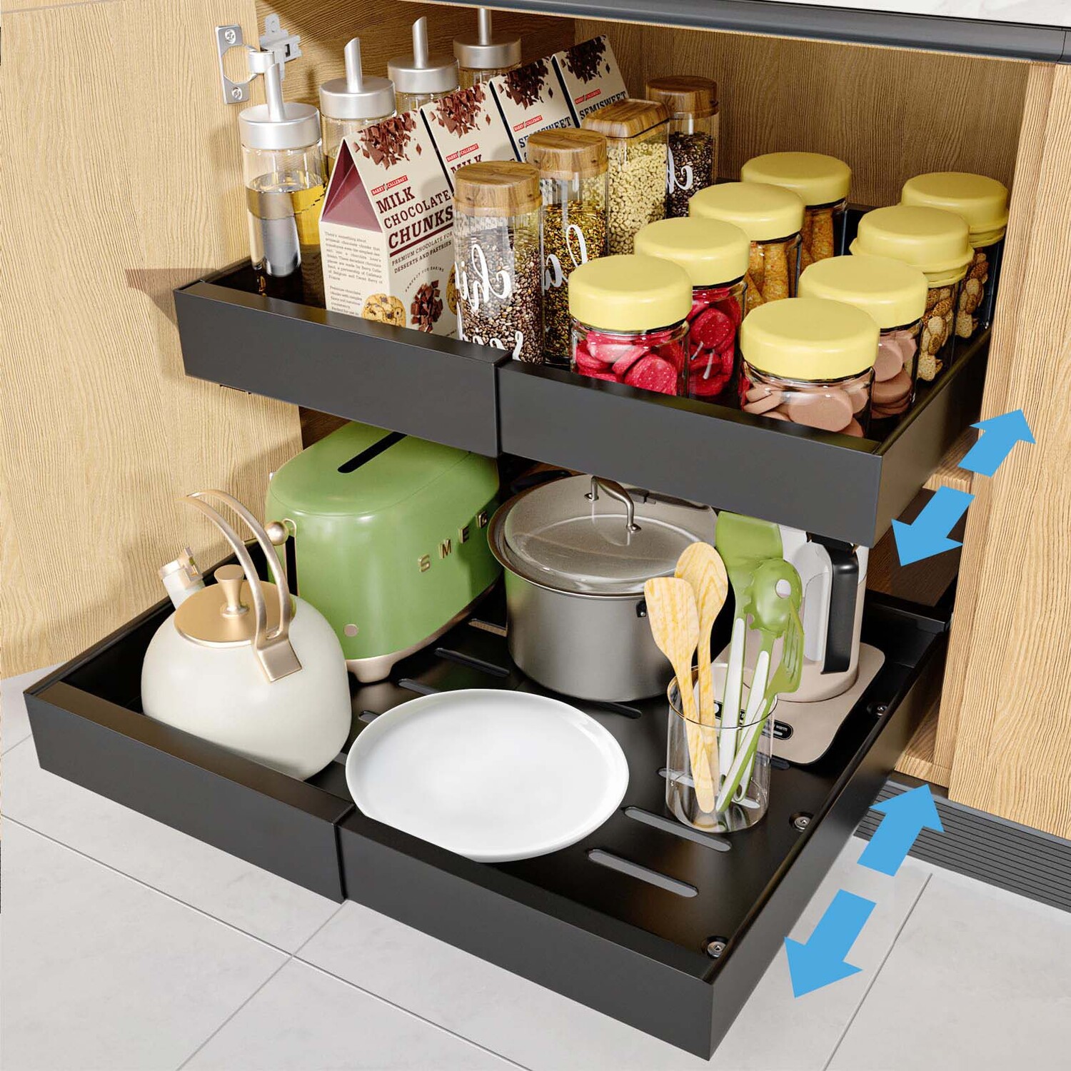 Aire Pull-Out Extendable Steel Cabinet Tray