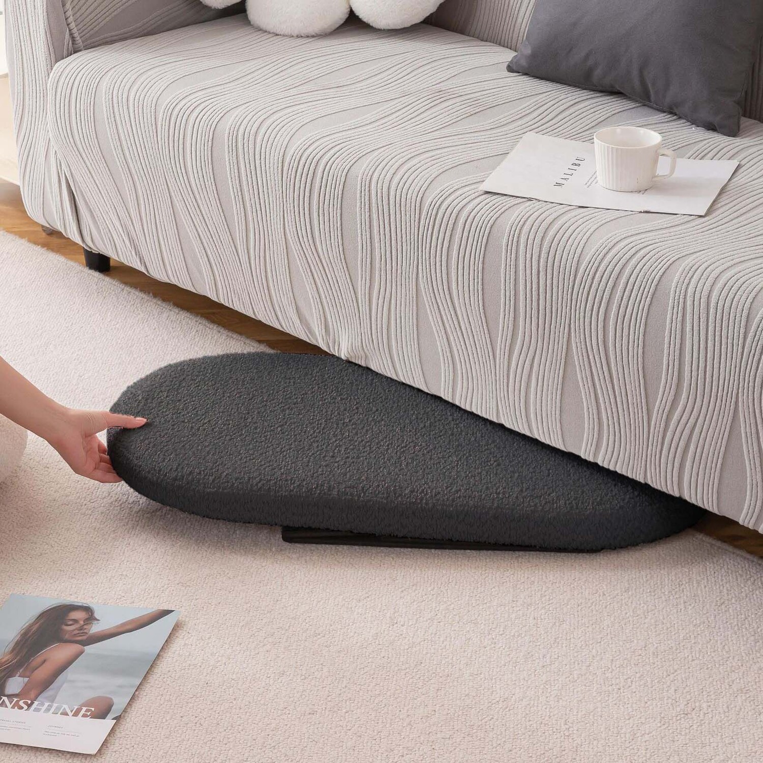 Belfast Boucle Storage Ottoman Bench