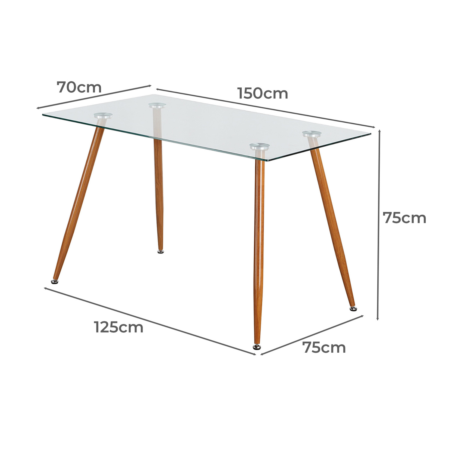 Brixton Glass Dining Table