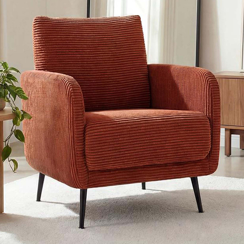 Eva Corduroy Velvet Armchair