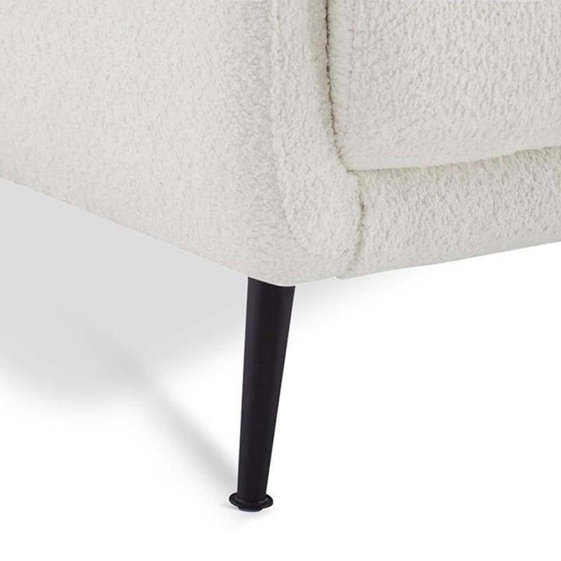White Eva Boucle Armchair