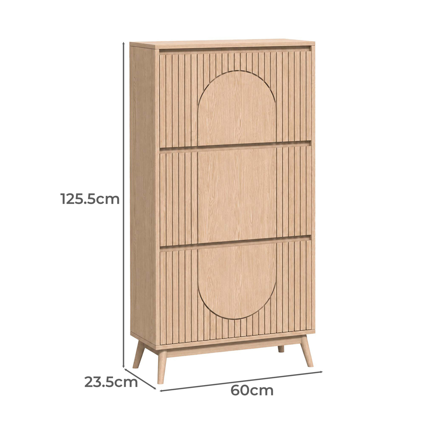 Emporia 3 Door Shoe Cabinet