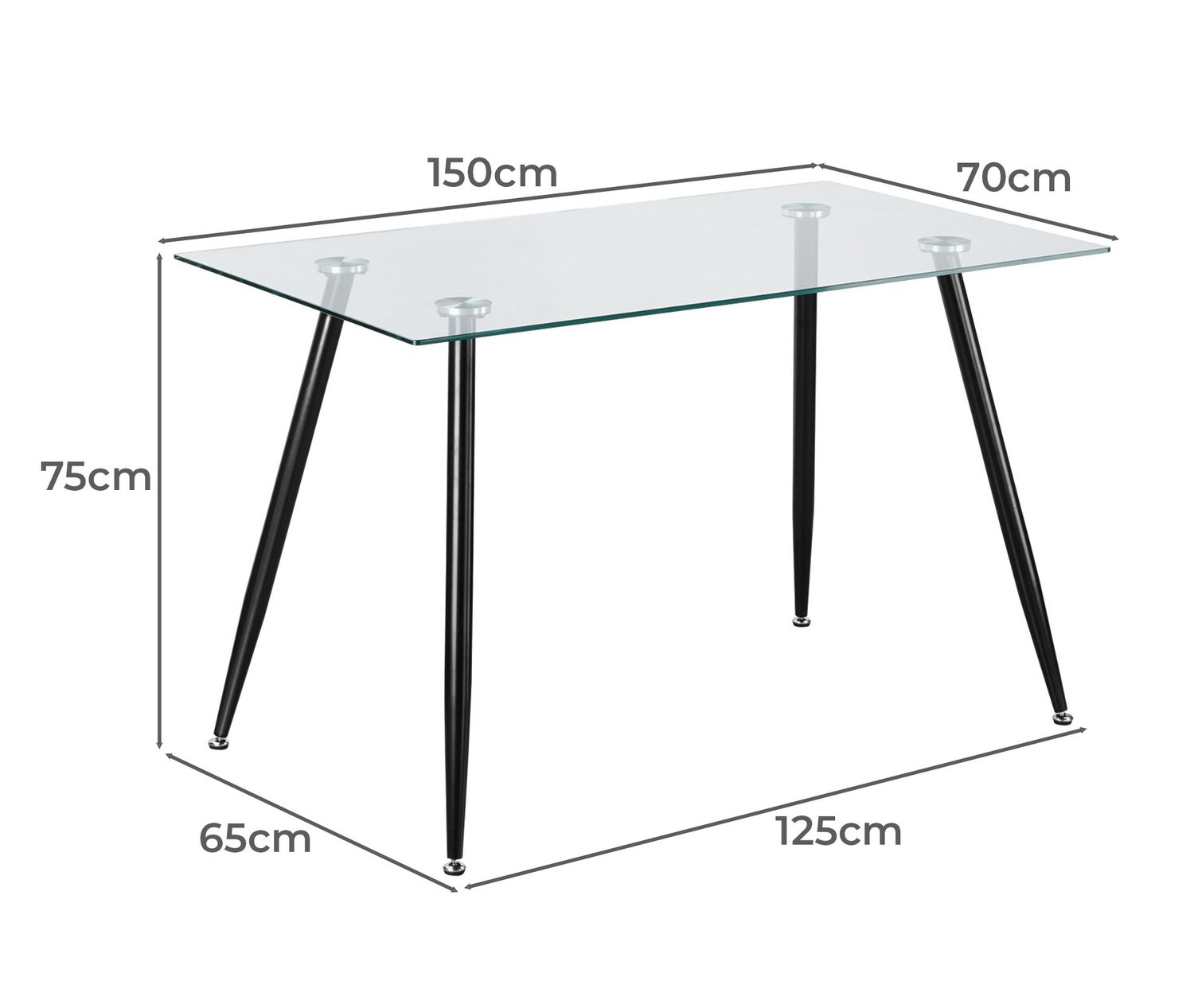 Brixton Glass Dining Table