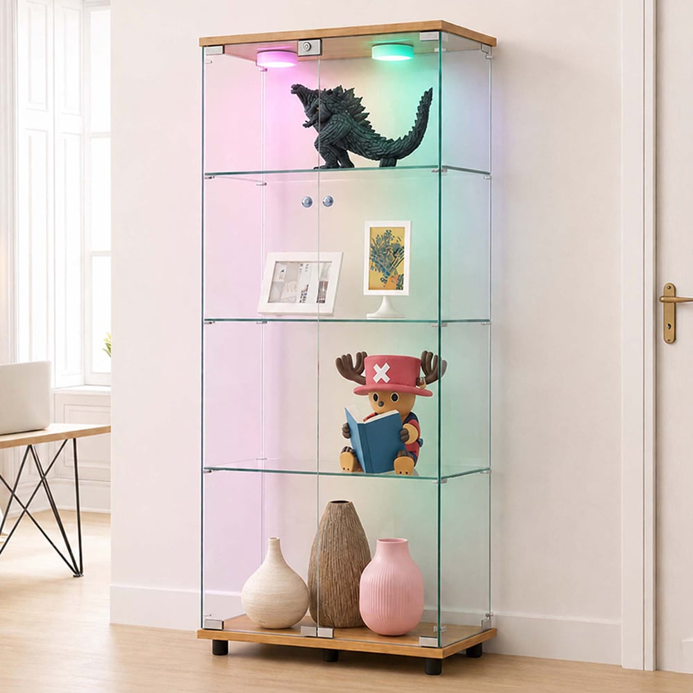Lirra 4 Tier Display Cabinet with LED