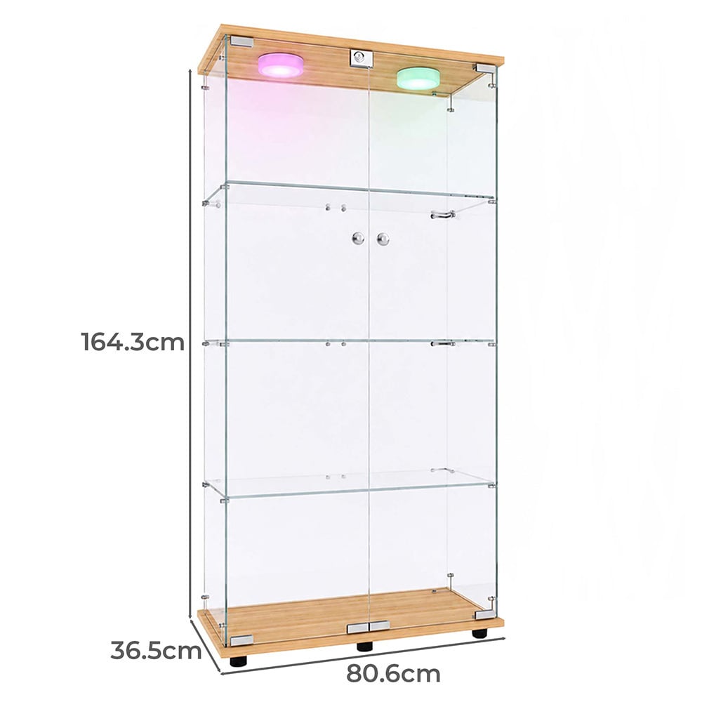 Lirra 4 Tier Display Cabinet with LED