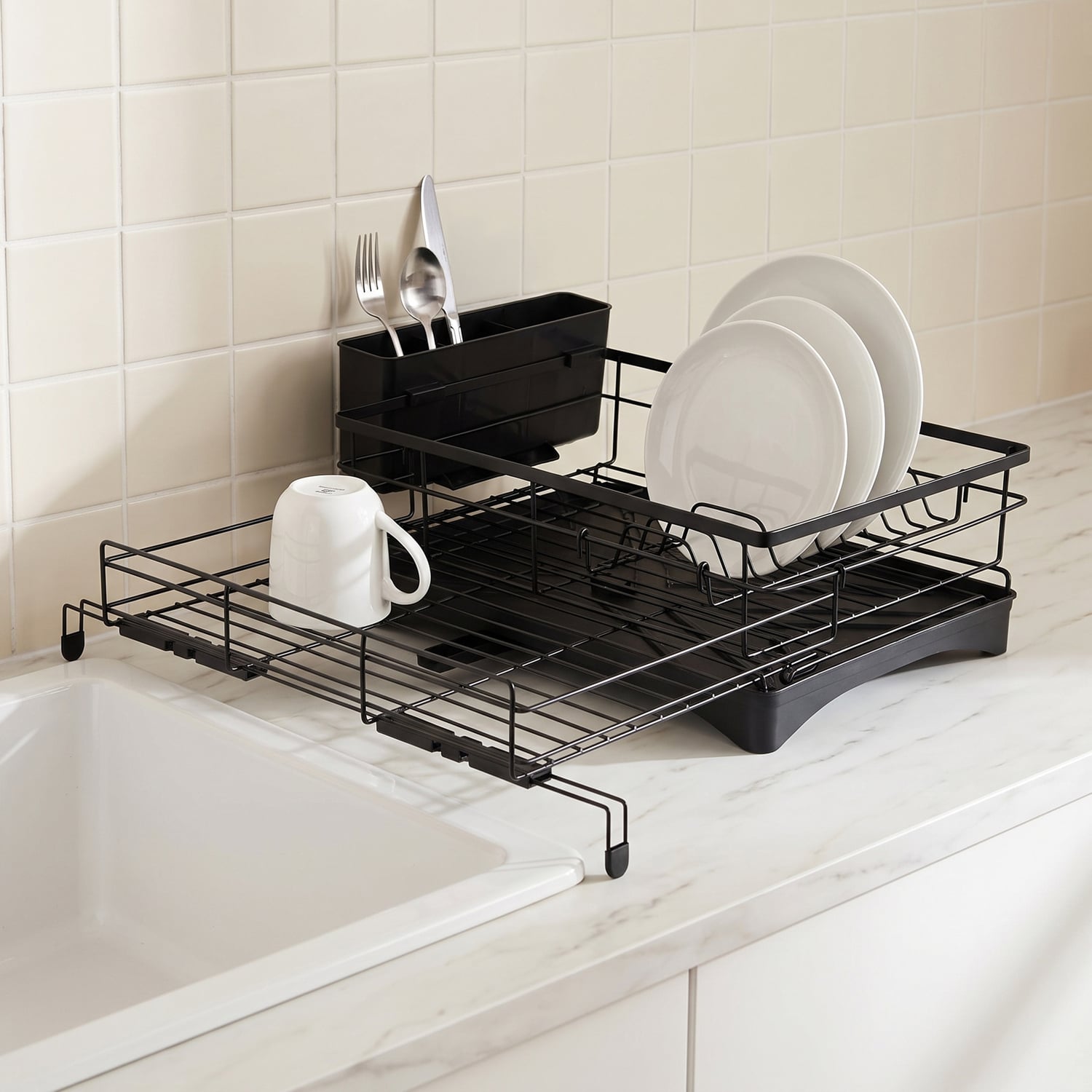 Naleah Expandable Steel Dish Drying Rack