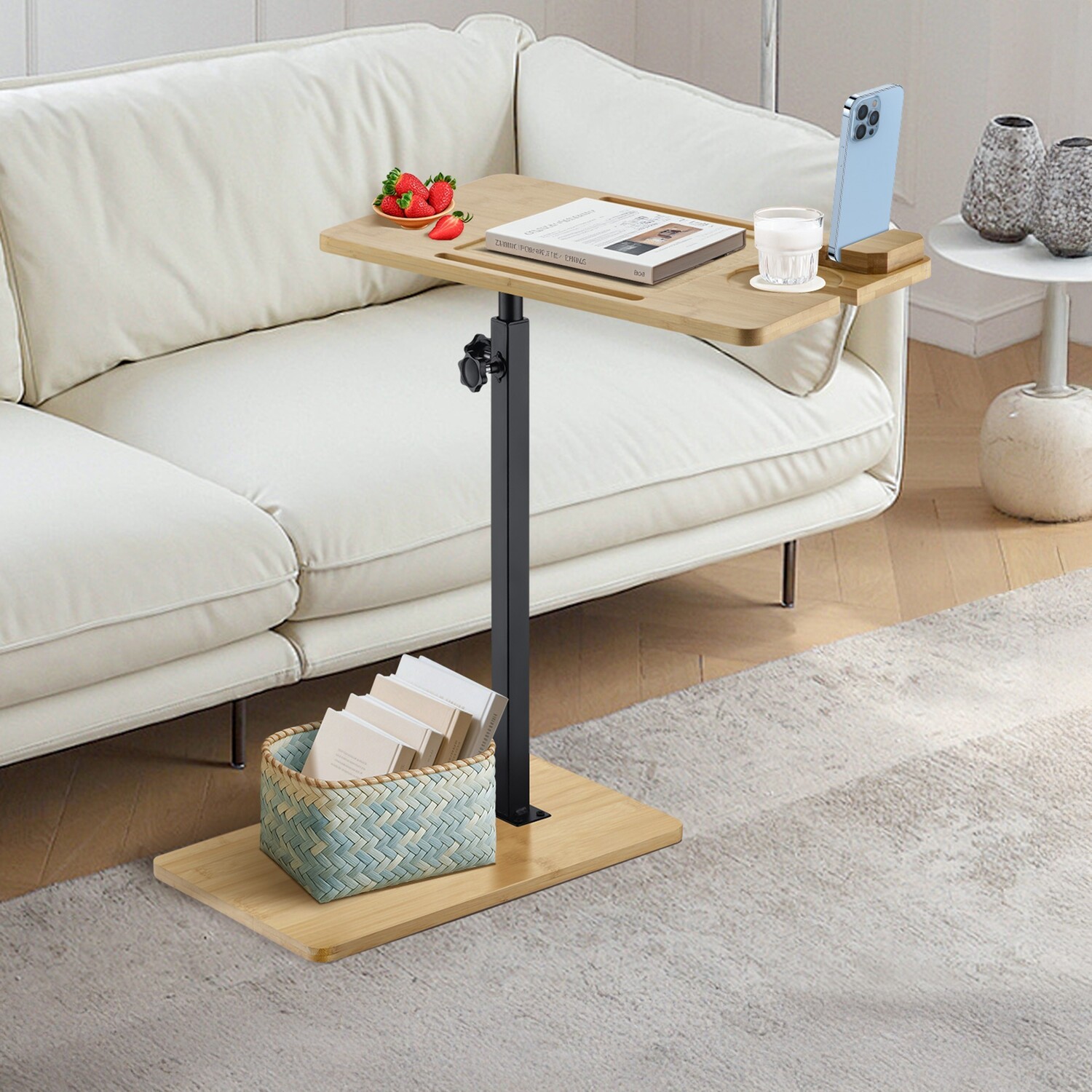 Nobi Bamboo & Steel Side Table