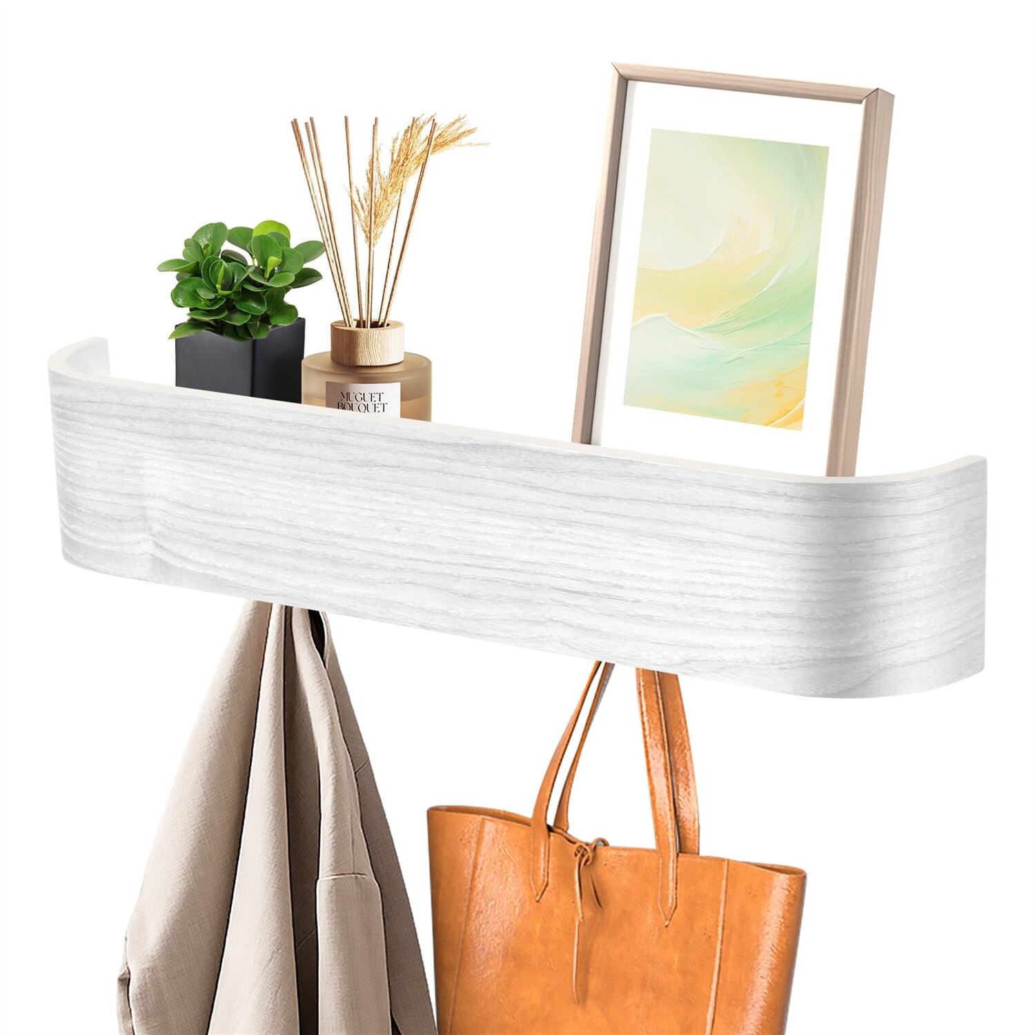 Daro Floating Shelf with Hooks
