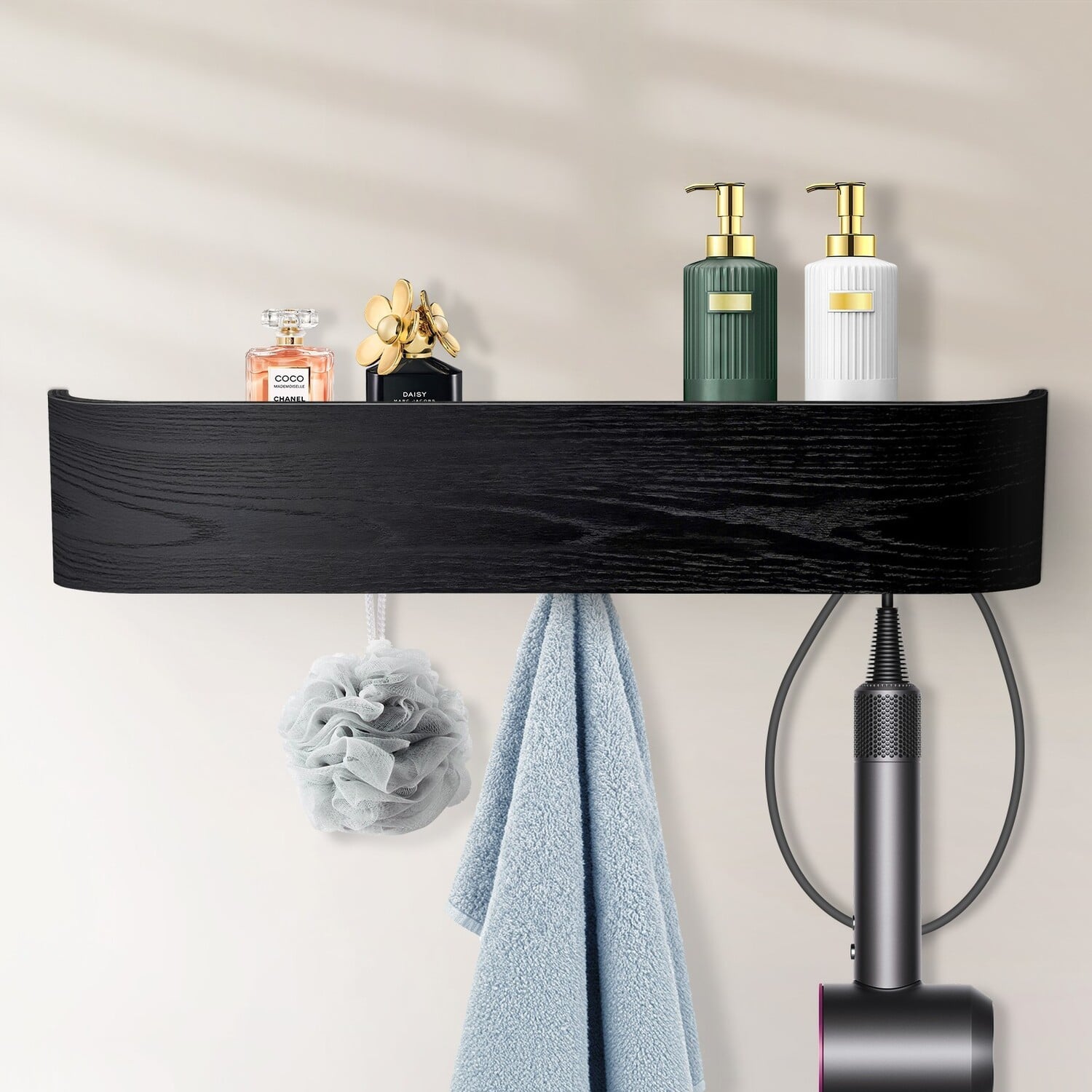 Daro Floating Shelf with Hooks