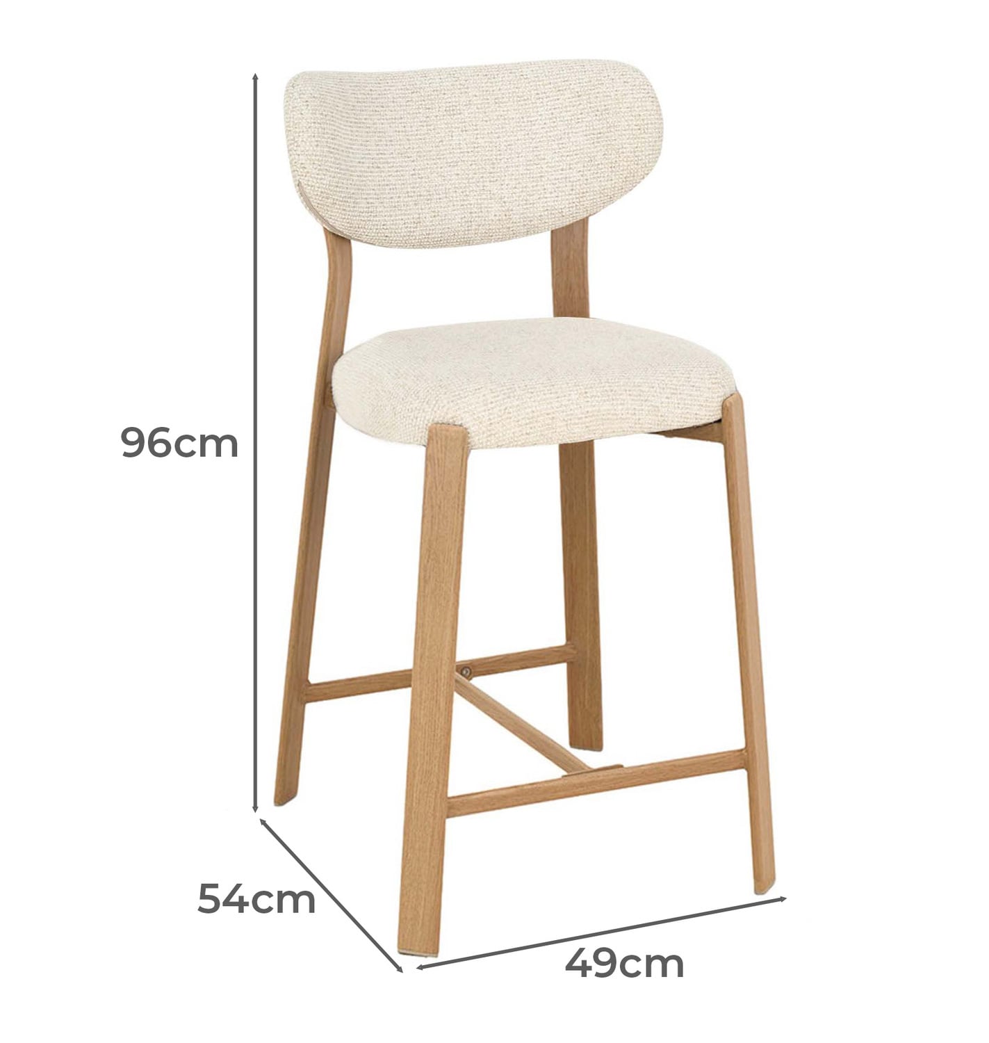 65cm Laurent Chenille Bar Stools