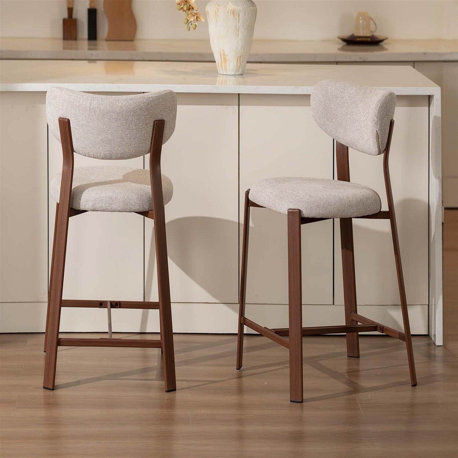 65cm Laurent II Chenille Bar Stools