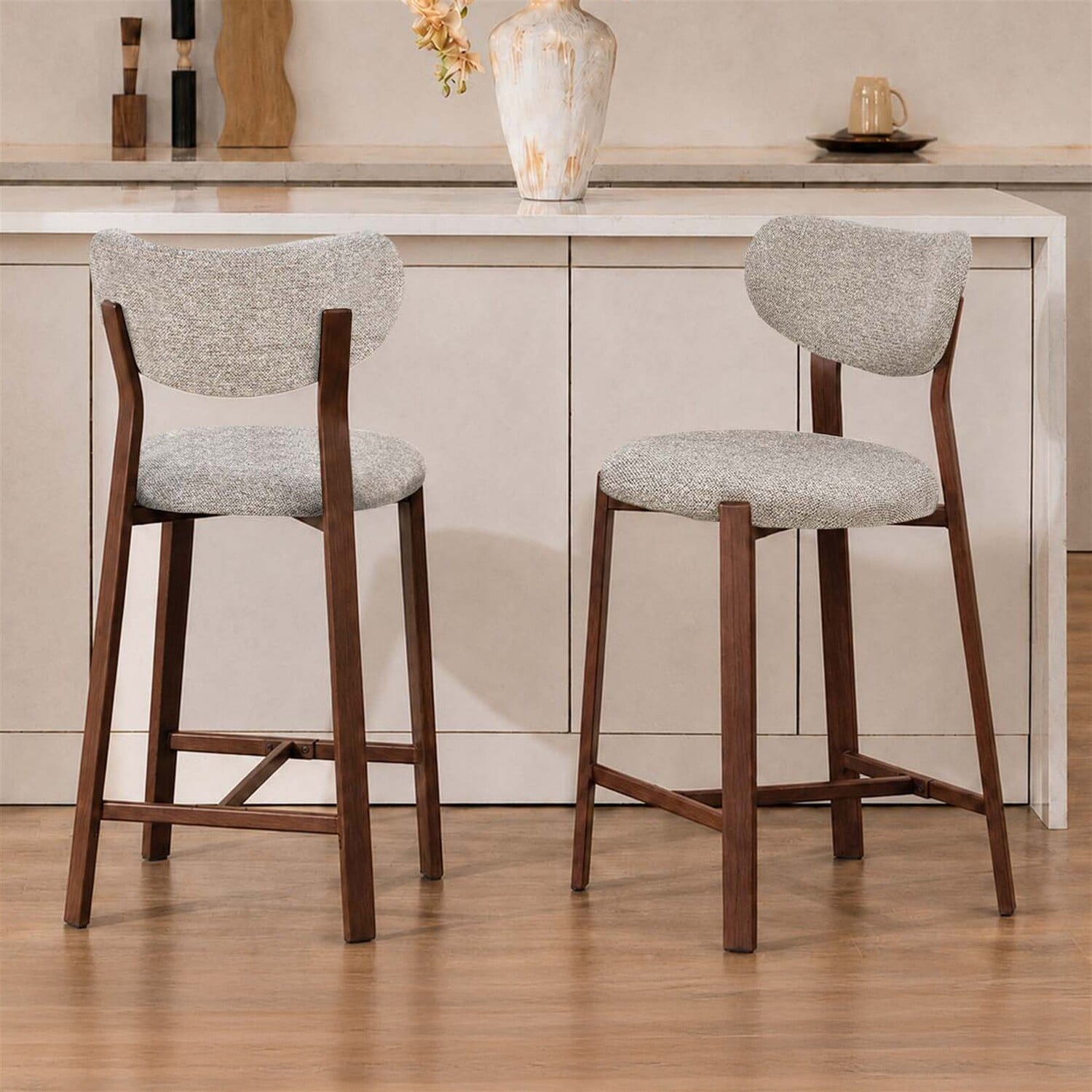 65cm Laurent II Chenille Bar Stools