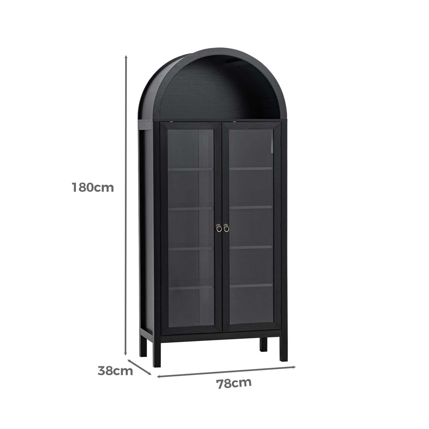 Vanessa Arched Display Cabinet