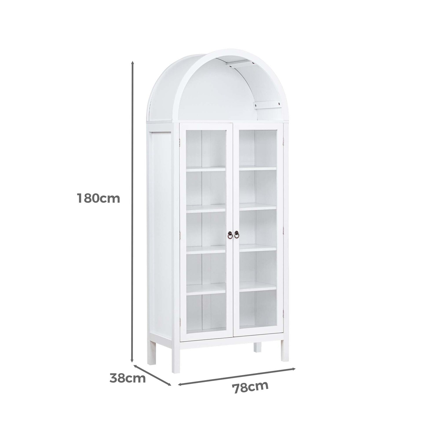 Vanessa Arched Display Cabinet