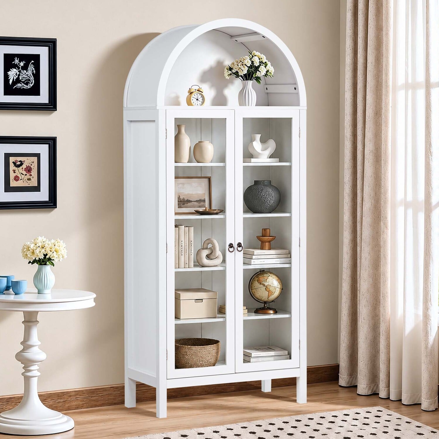 Vanessa Arched Display Cabinet
