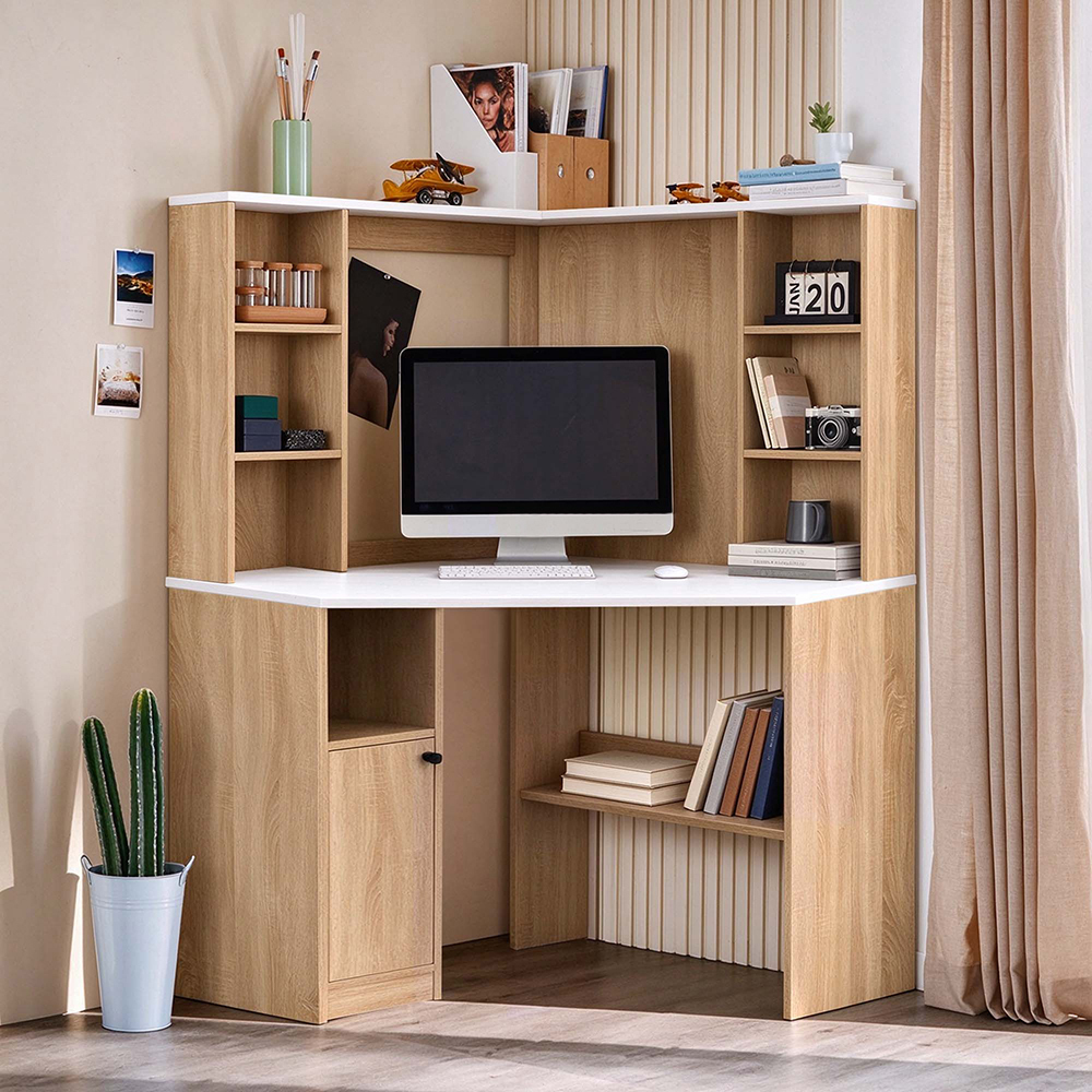 Tamara Corner Desk with Hutch