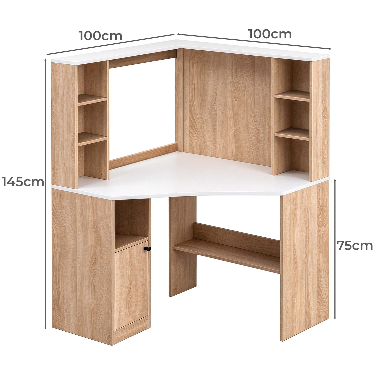 Tamara Corner Desk with Hutch