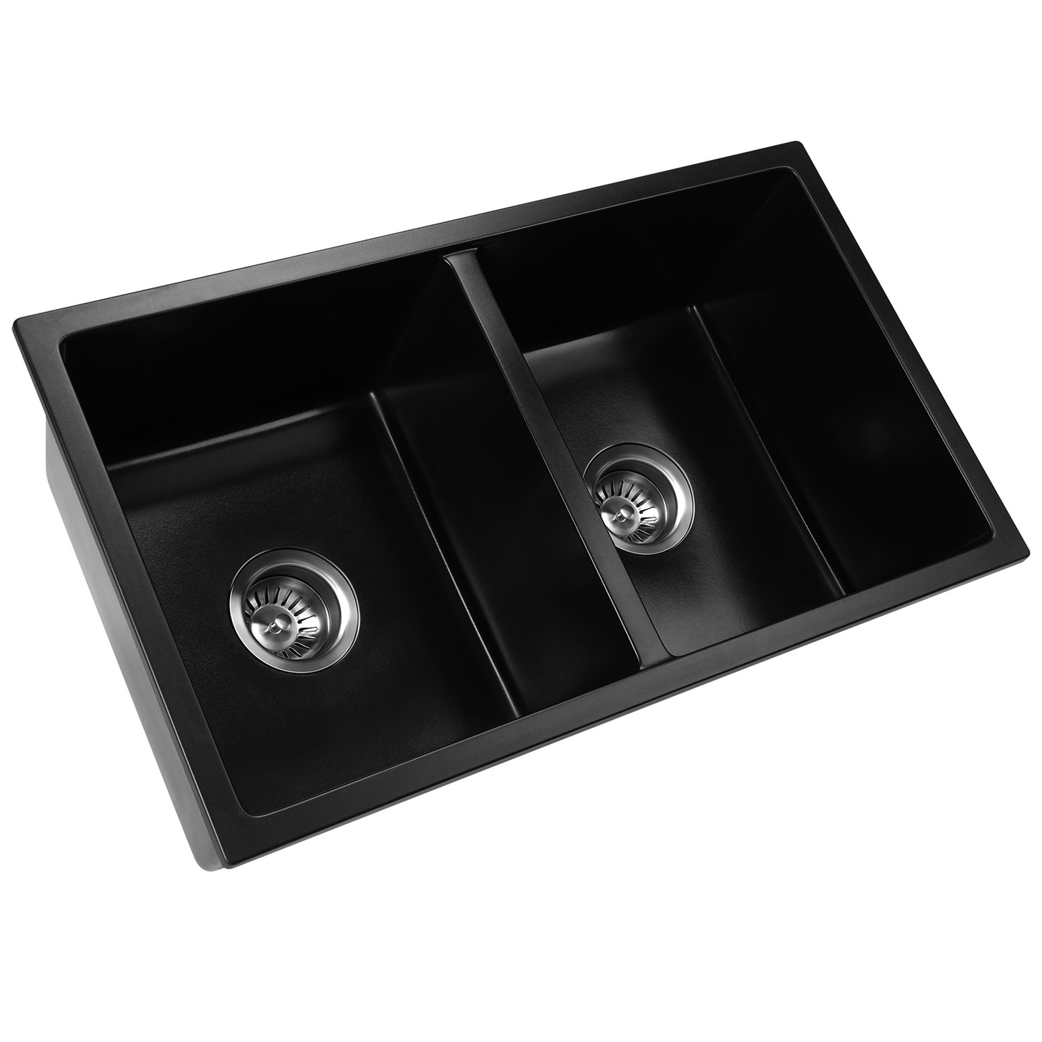 Bowen Granite Stone Double Kitchen Sink with Strainers