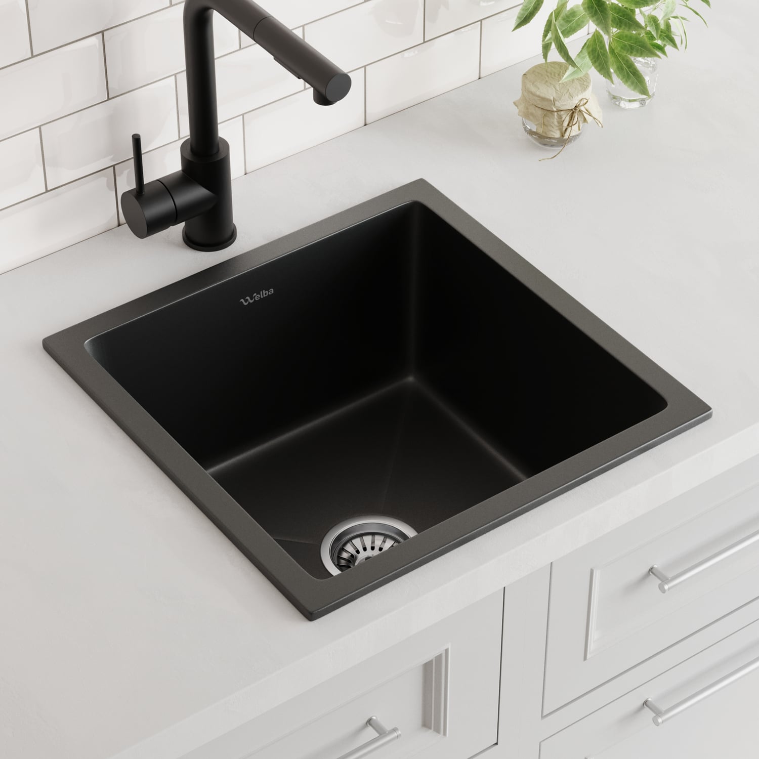 Bowen 450mm Single Granite Composite Kitchen Sink