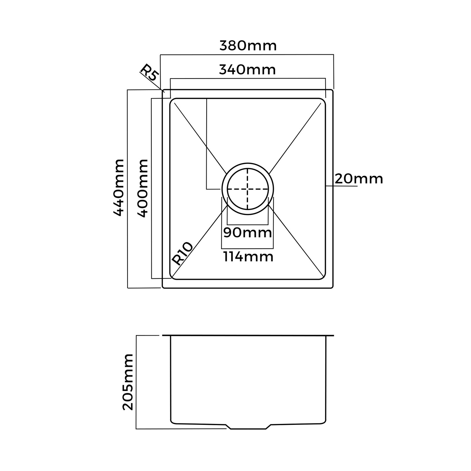 Parker Stainless Steel Kitchen Sink