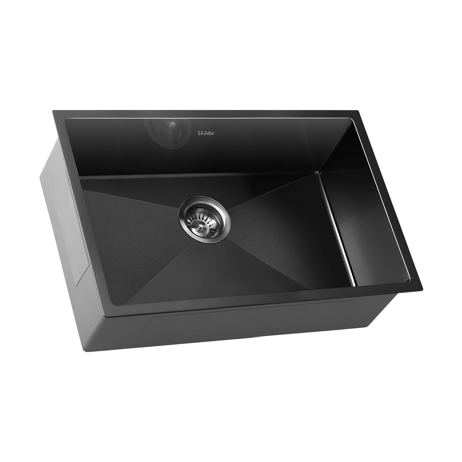 Parker Black Single Stainless Steel Kitchen Sink