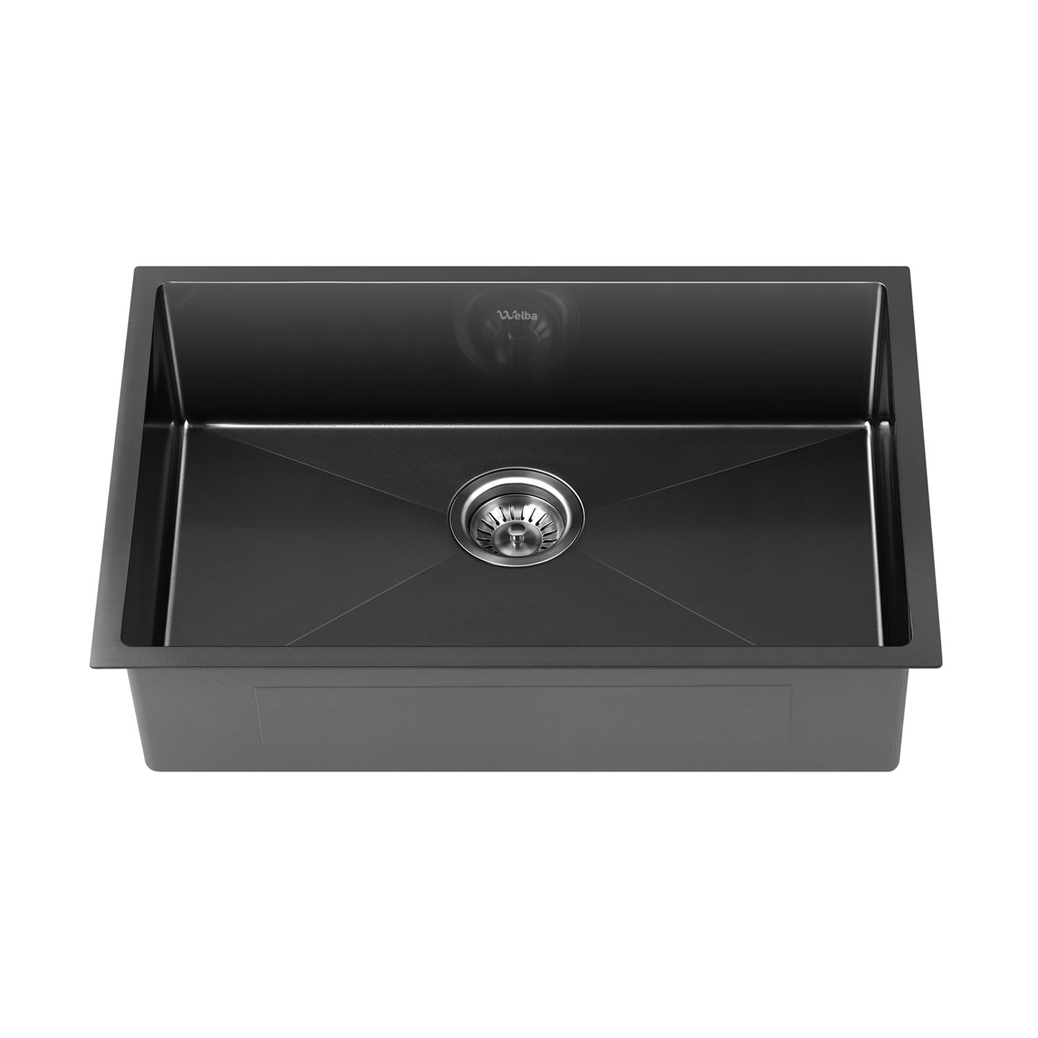 Parker Black Single Stainless Steel Kitchen Sink
