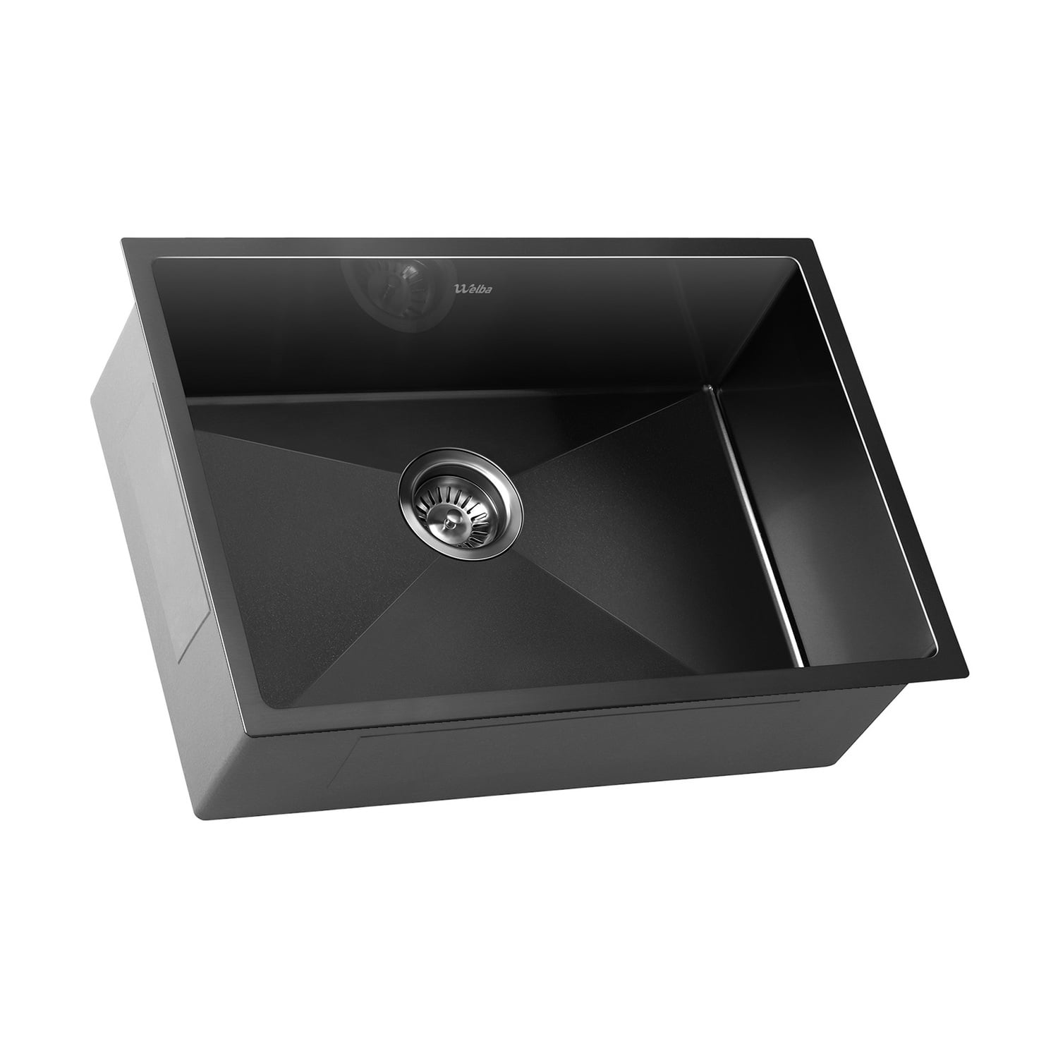 Parker Black Single Stainless Steel Kitchen Sink