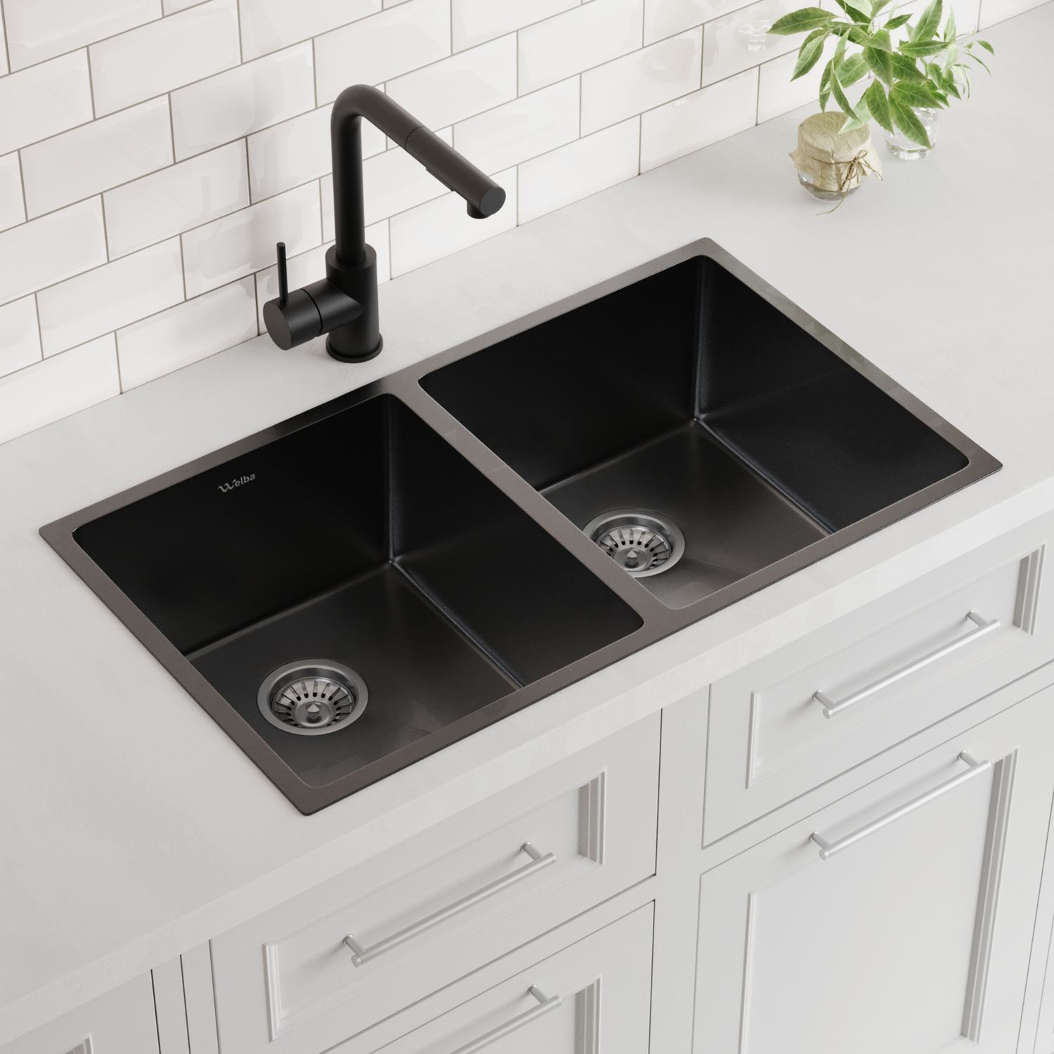 Parker 760mm Double Stainless Steel Kitchen Sink
