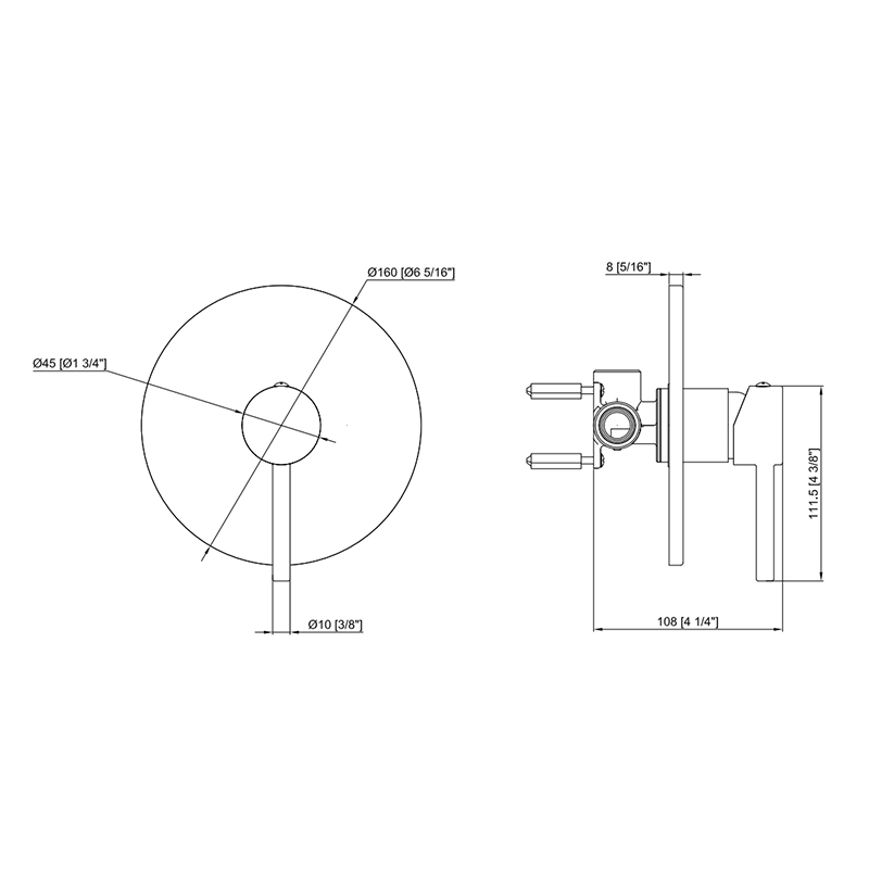 Patrizia Round Shower/Bath Mixer