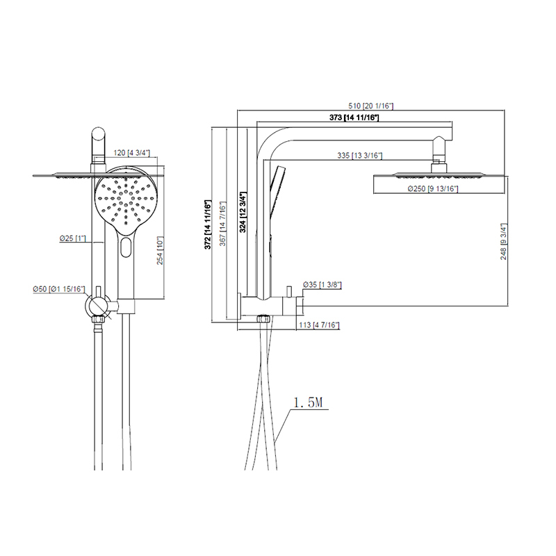 Rosina Round Twin Shower