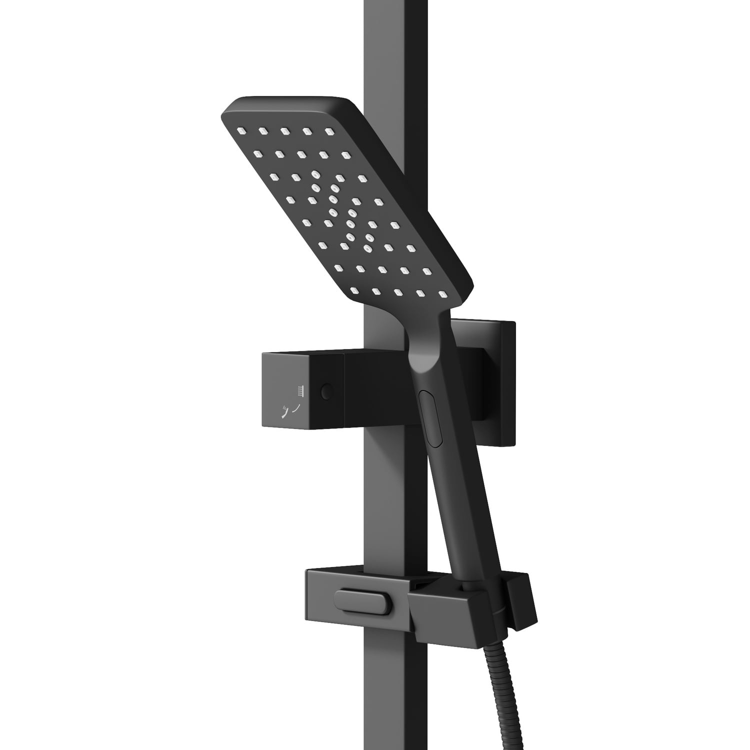 Lia Square Twin Shower Mixer Set
