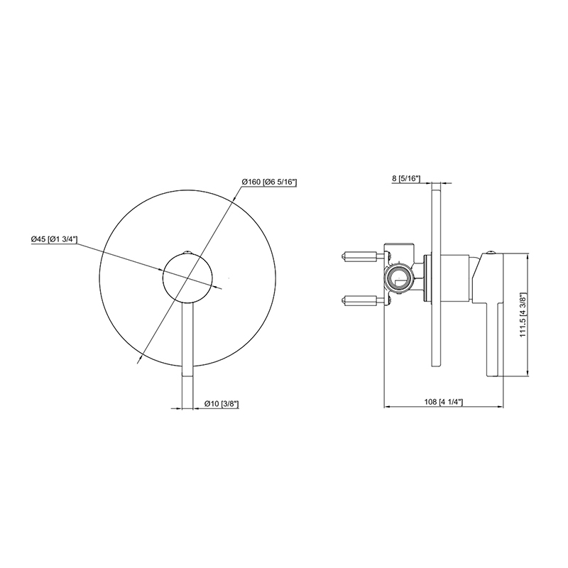 Lia Round Twin Shower Mixer Set