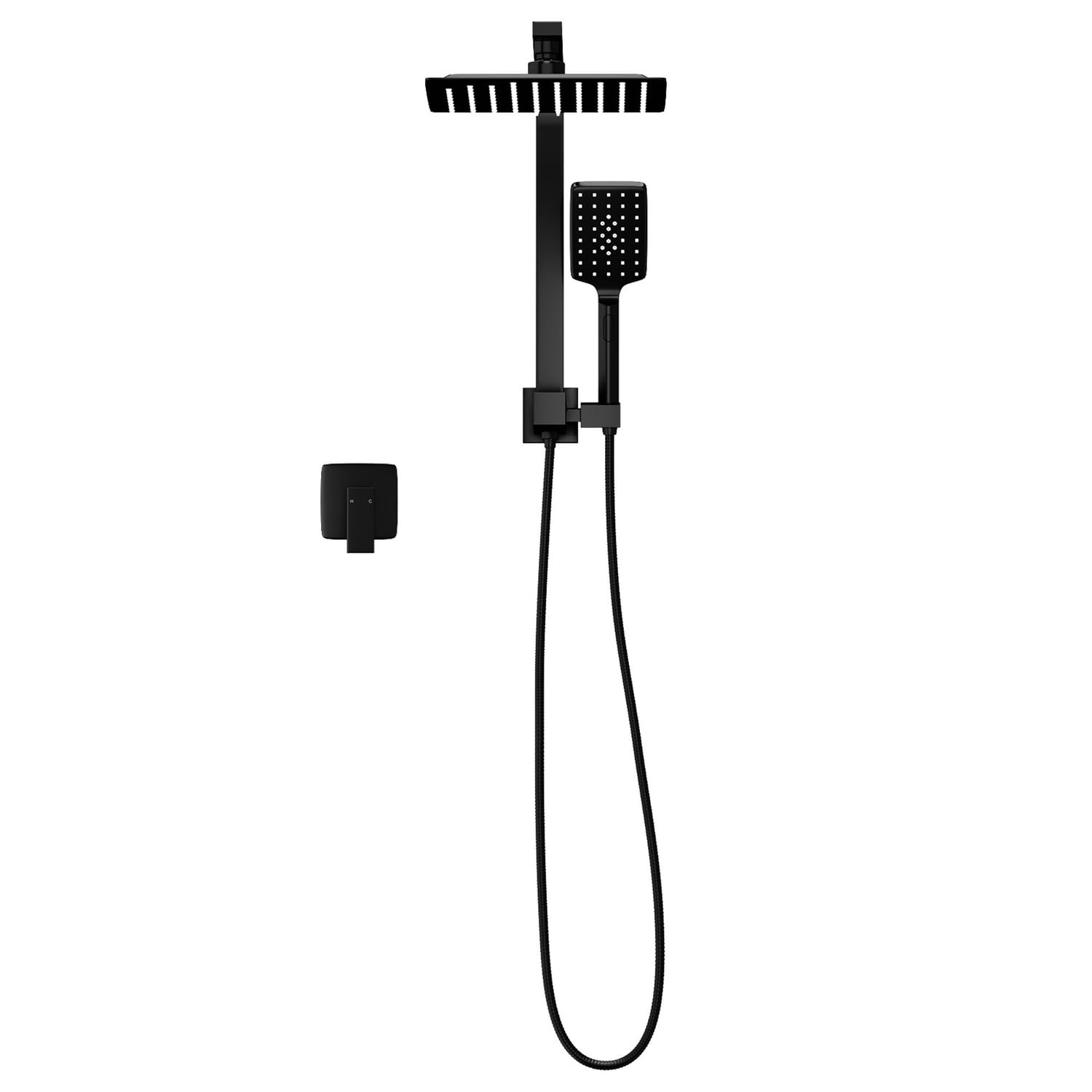 Declan Square Hand-Held Shower Head Set