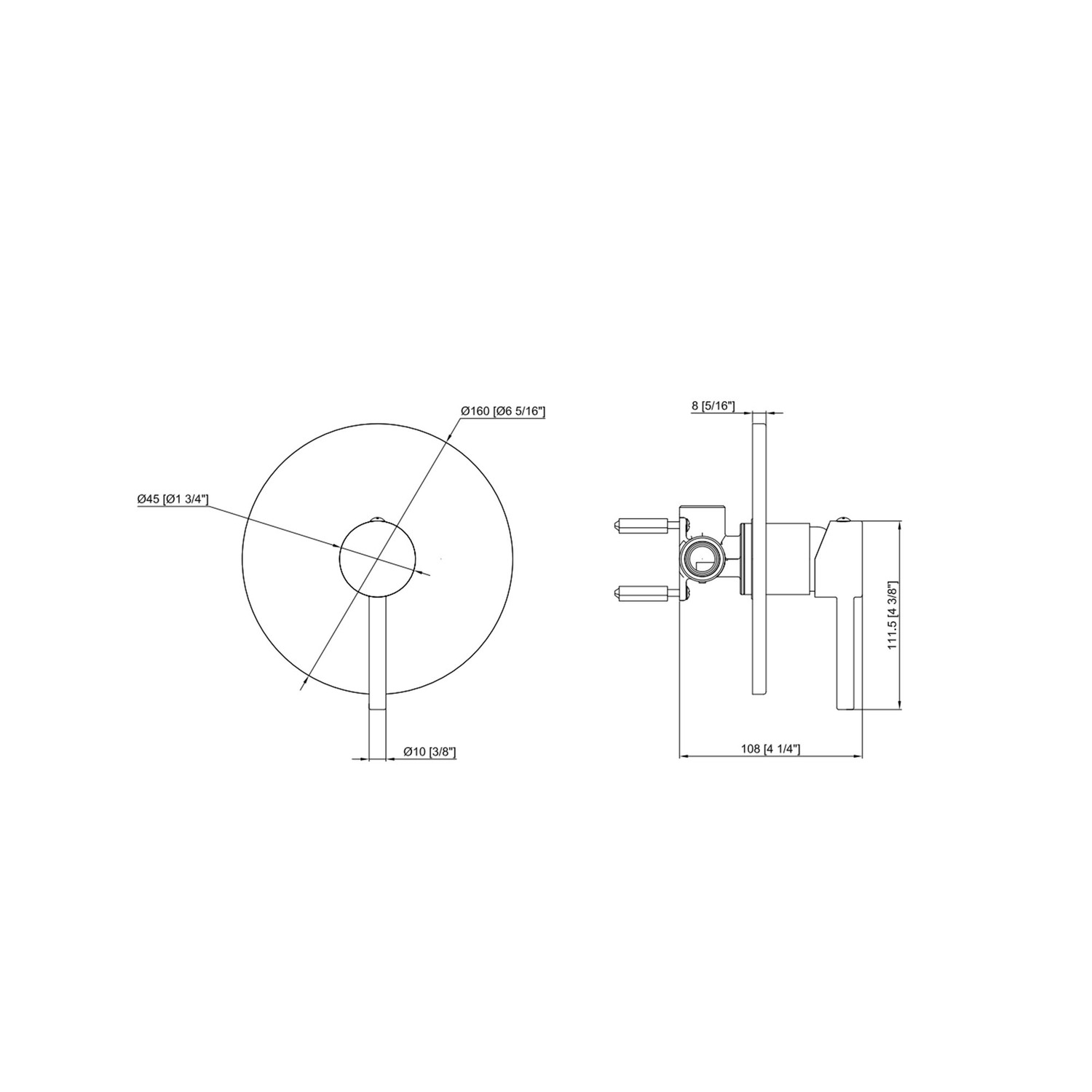 Declan Round Hand-Held Shower Head Set
