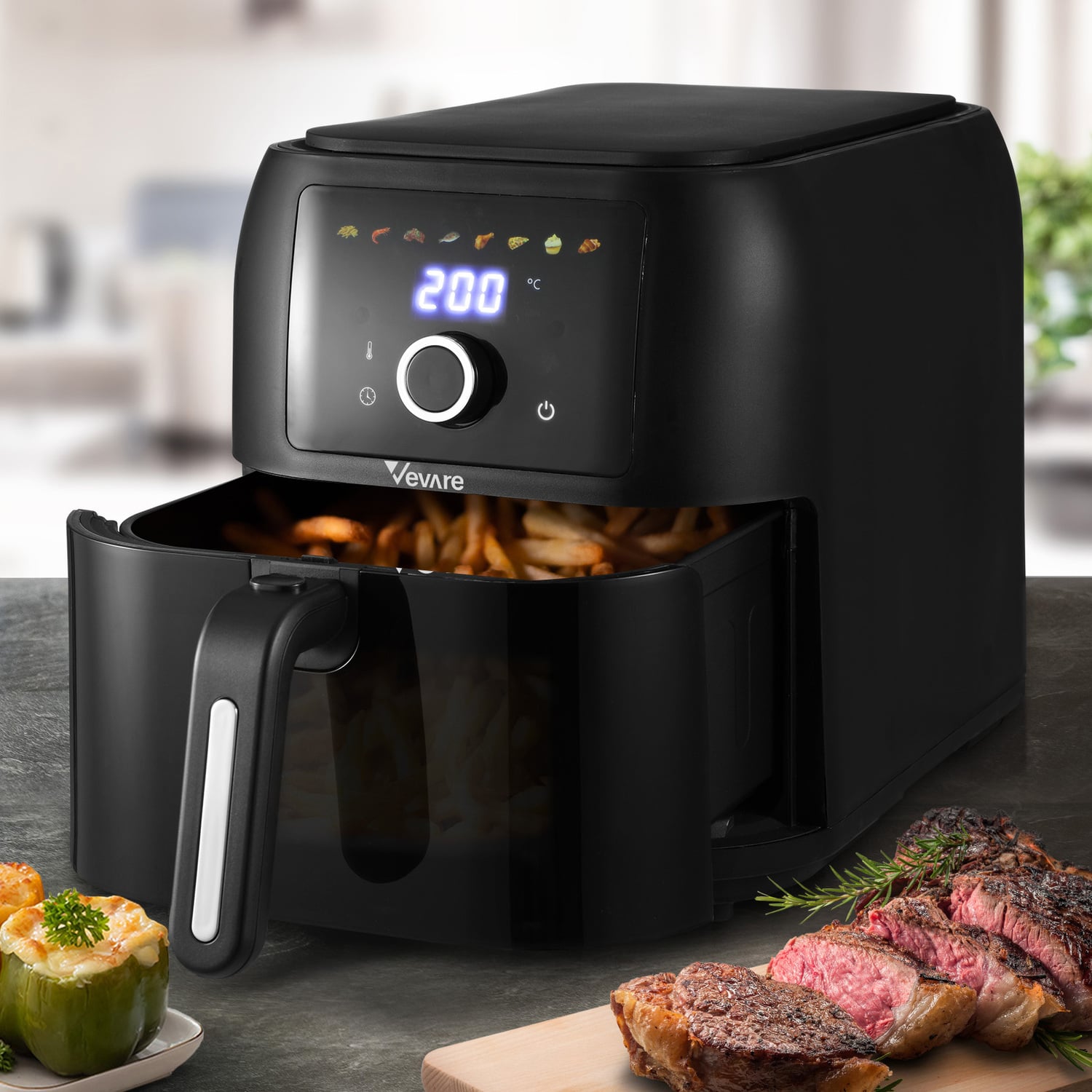 Caroline 8L Digital Air Fryer with Rotary Knob