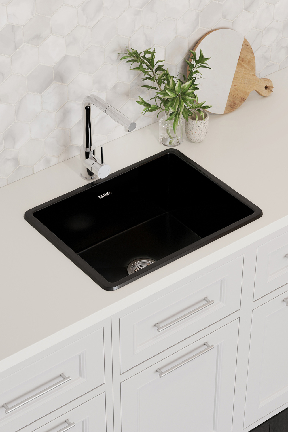 Velia 590mm Single Kitchen Sink & Mixer