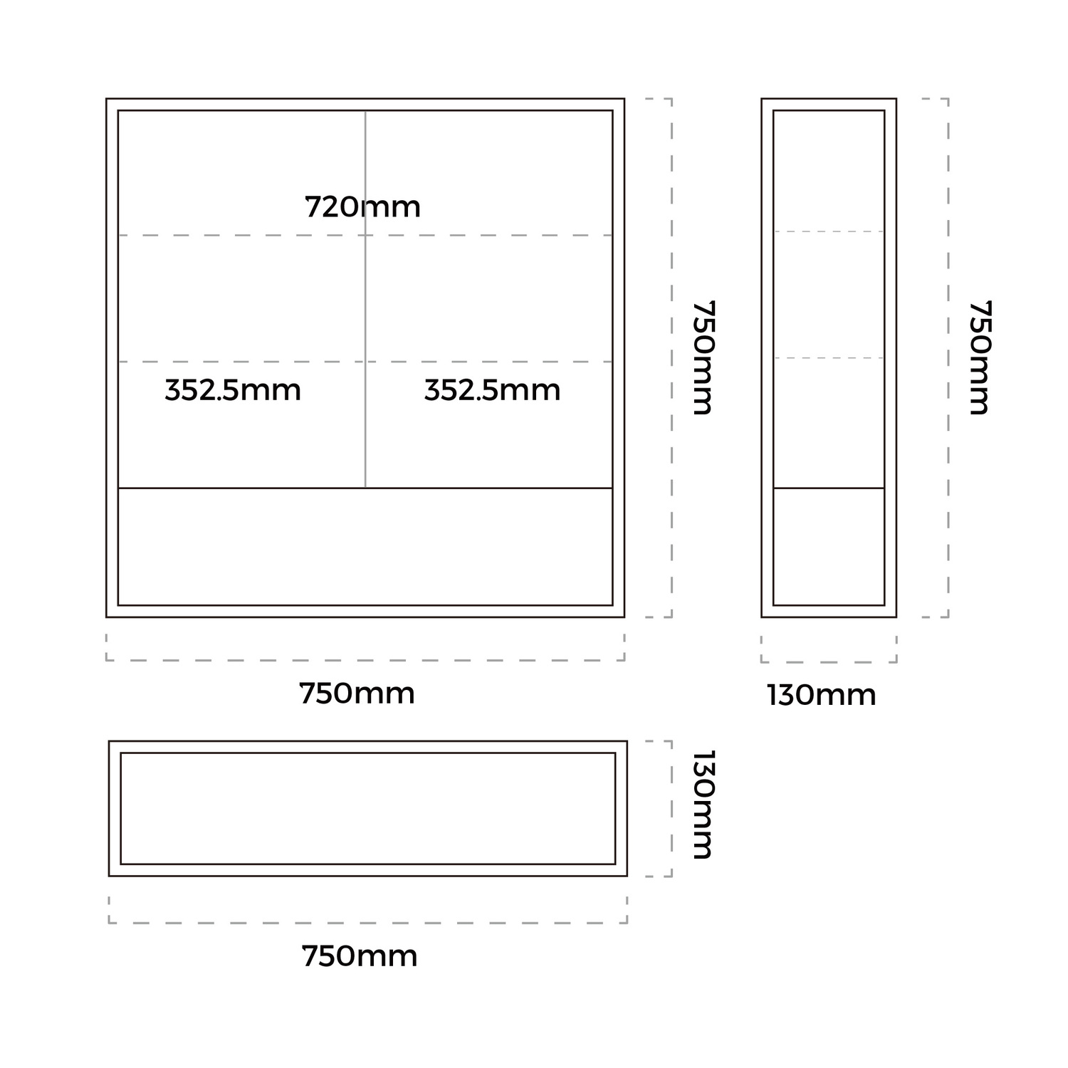 Meriden 750mm LED Mirrored Shaving Cabinet