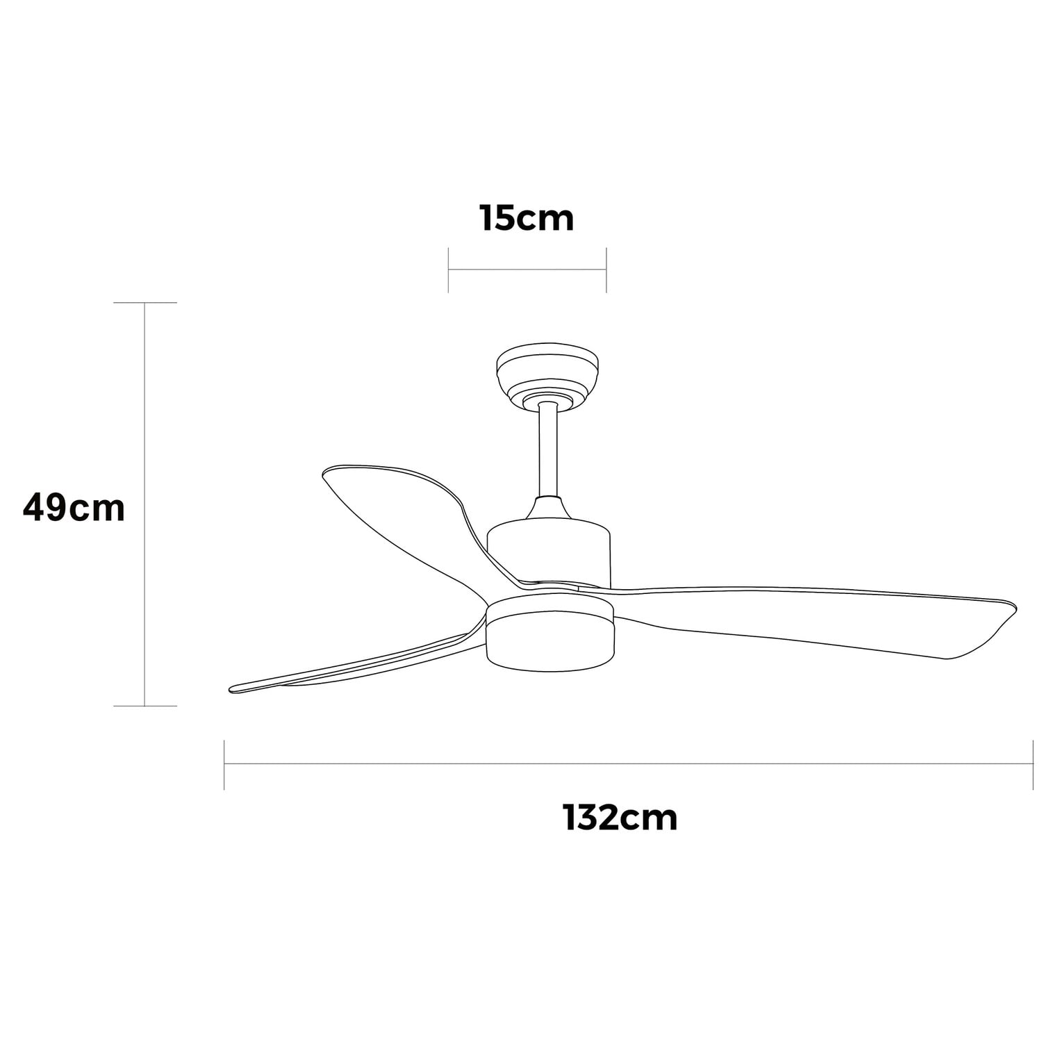 Makani 132cm DC Ceiling Fan with LED Light