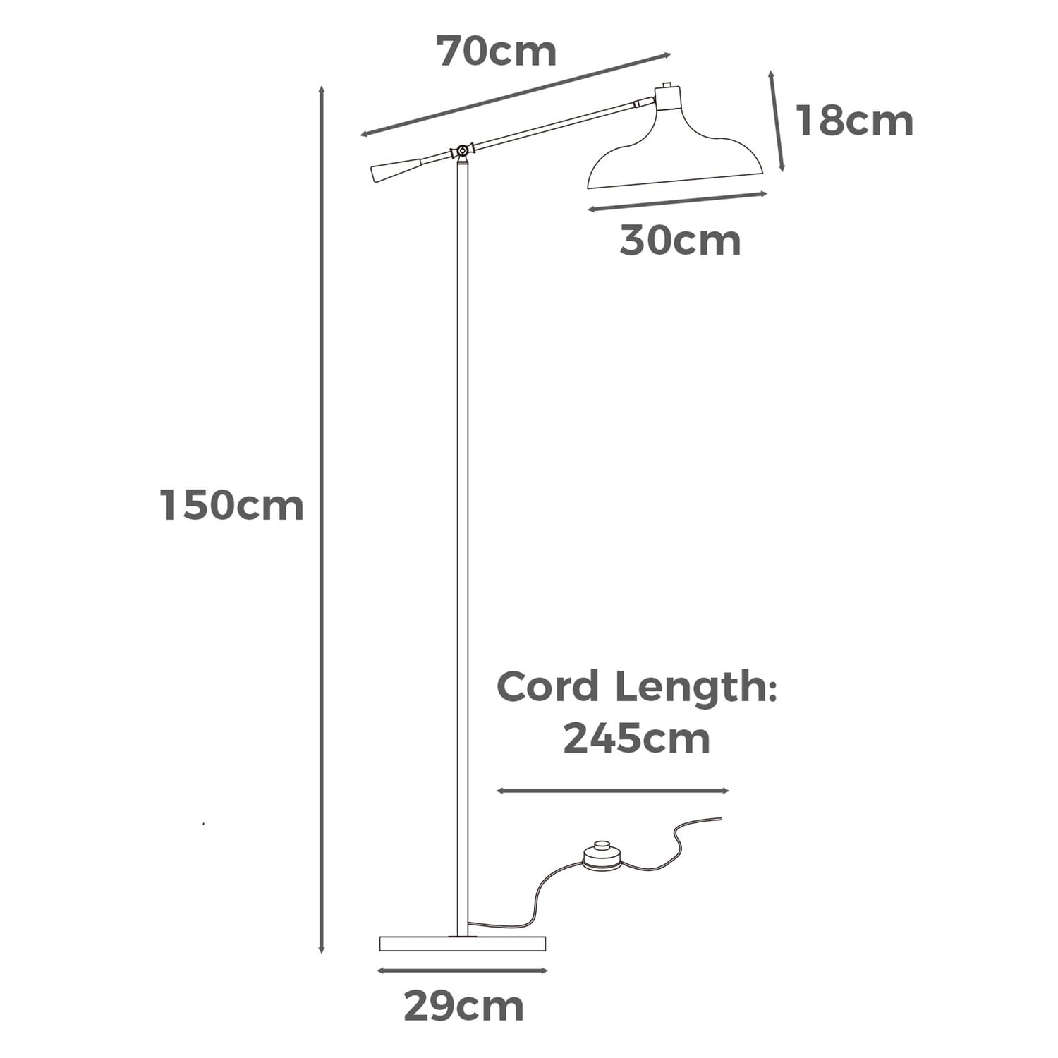 Idriss Metal Adjustable Height Floor Lamp
