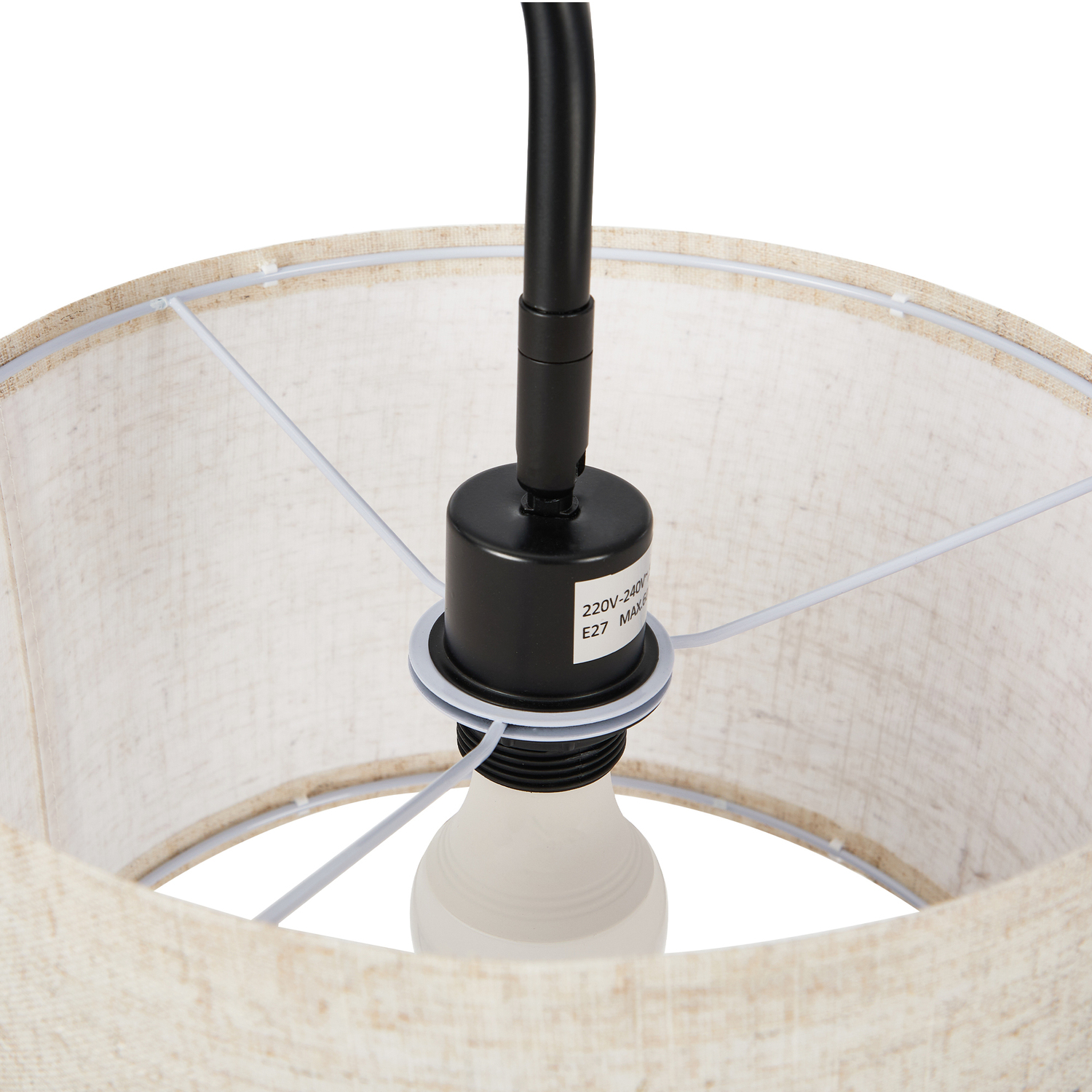 Darina Metal Linen Floor Lamp