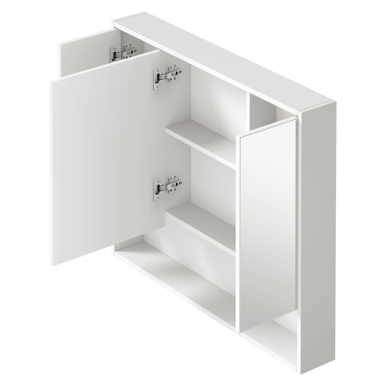 Meriden 900mm LED Mirrored Shaving Cabinet with Open Shelf