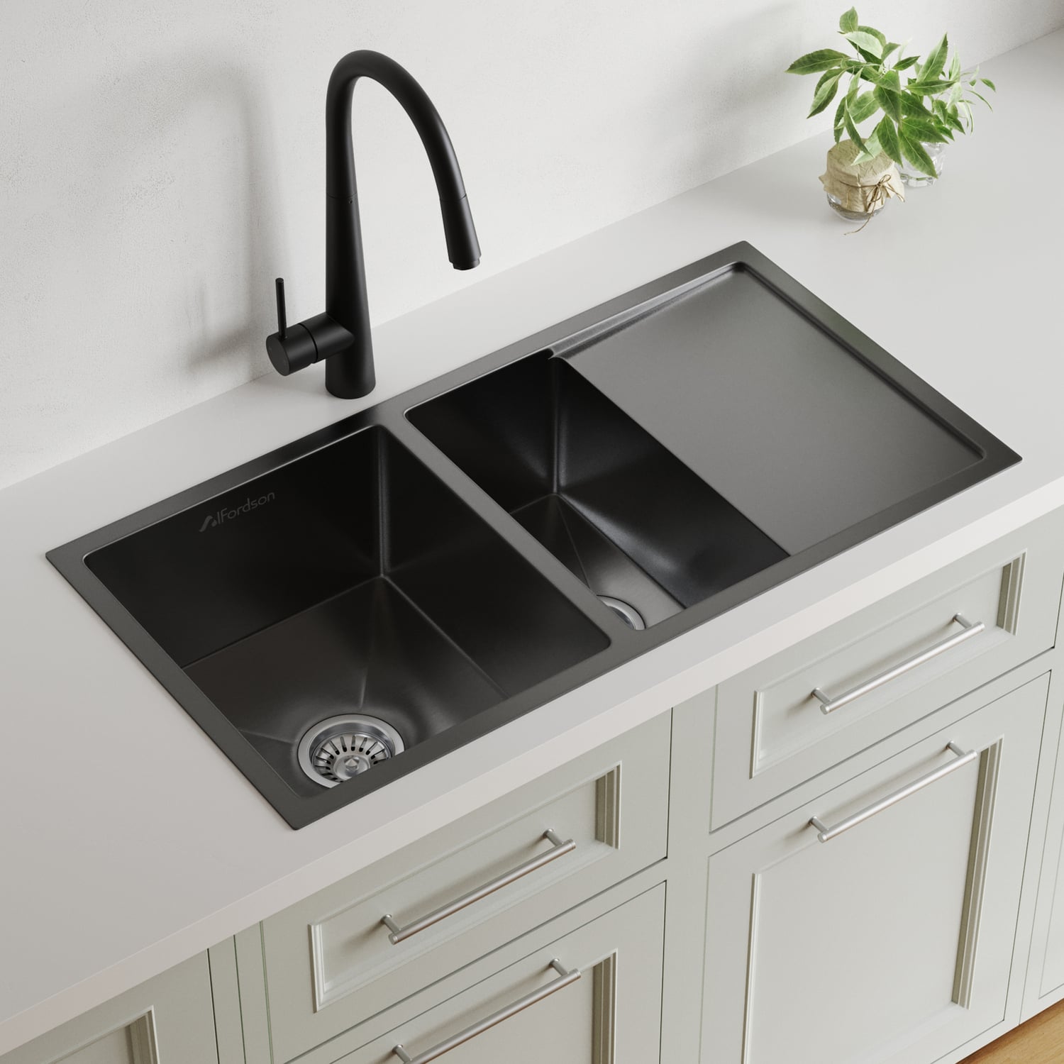 Kalypso 1000mm Double Kitchen Sink with Drainer