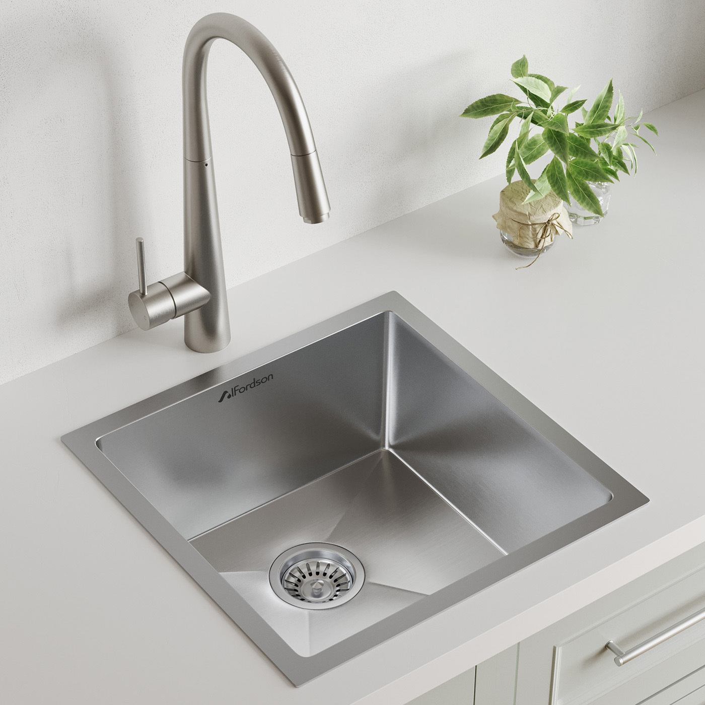 Agnes 440mm Single Stainless Steel Kitchen Sink