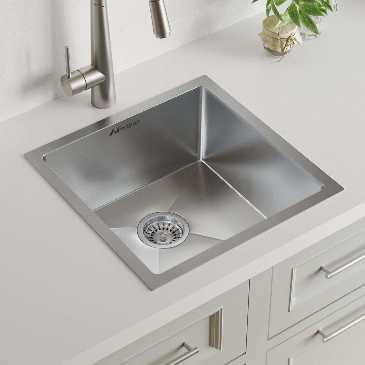 Agnes 440mm Single Stainless Steel Kitchen Sink