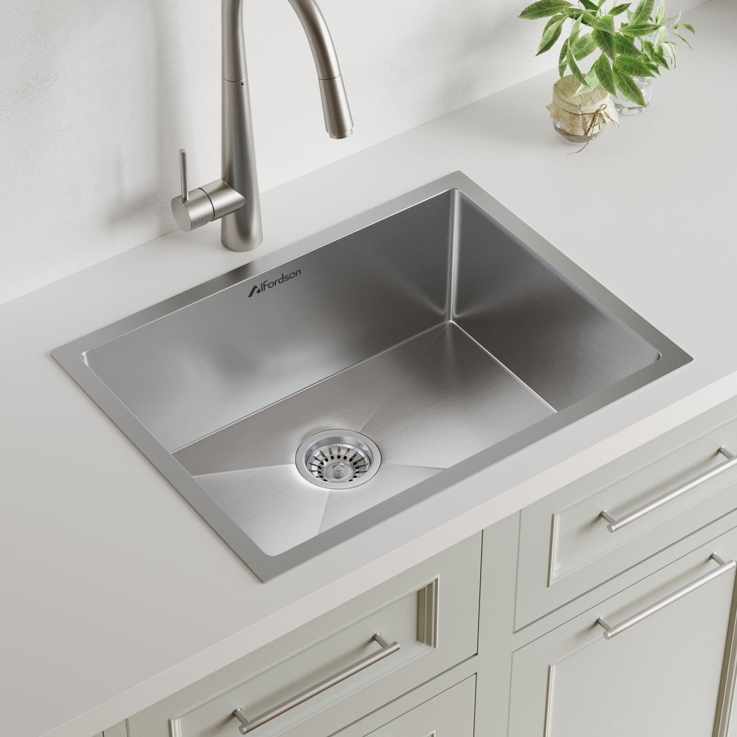 Wingrave 600mm Single Stainless Steel Kitchen Sink