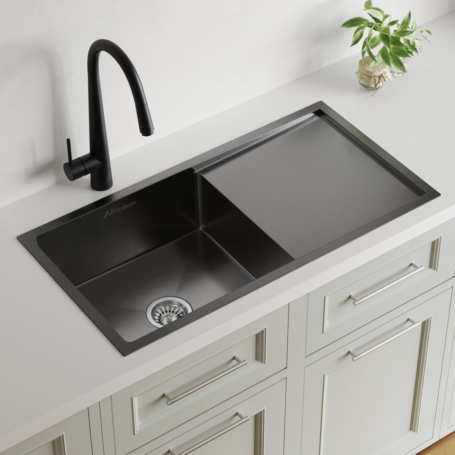 Burbank 870mm Single Stainless Steel Kitchen Sink