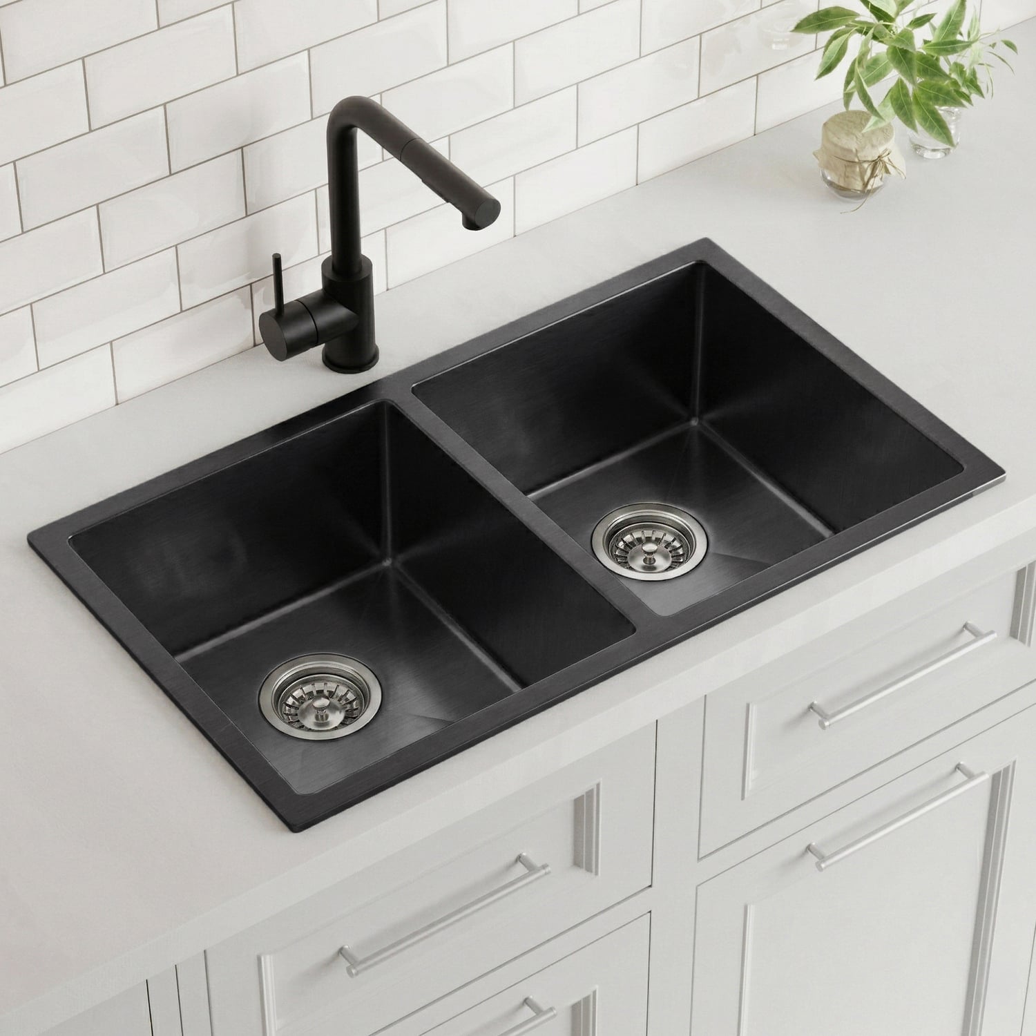 Agnes 770mm Double Stainless Steel Kitchen Sink