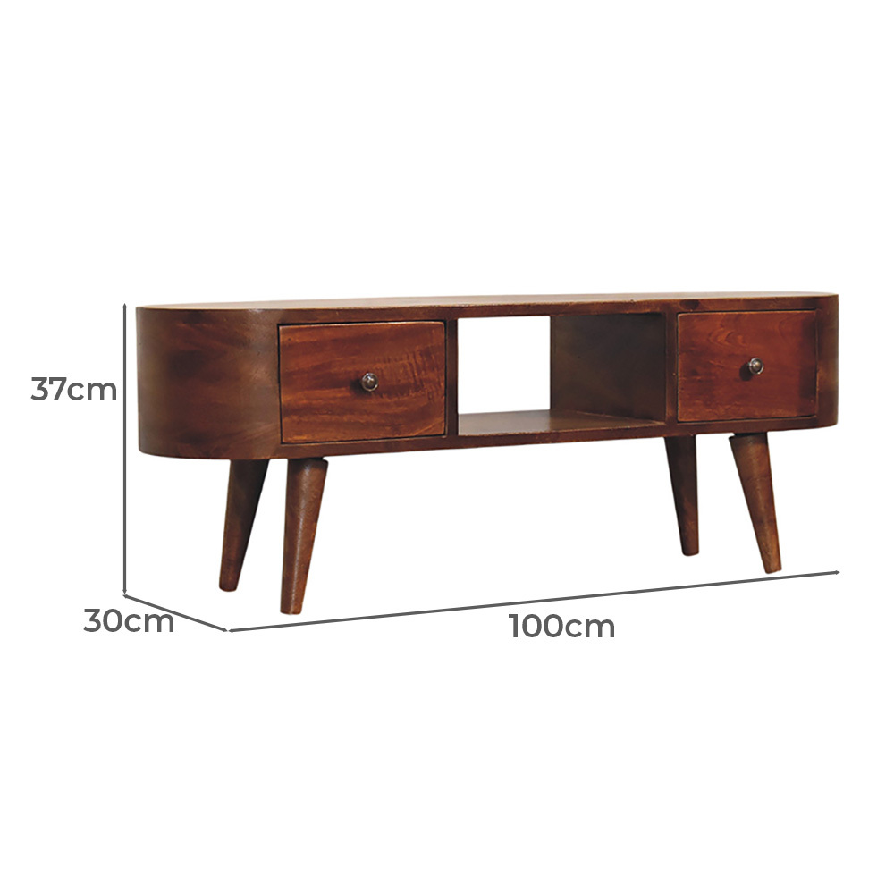 Ares 2 Drawer Mango Wood TV Unit